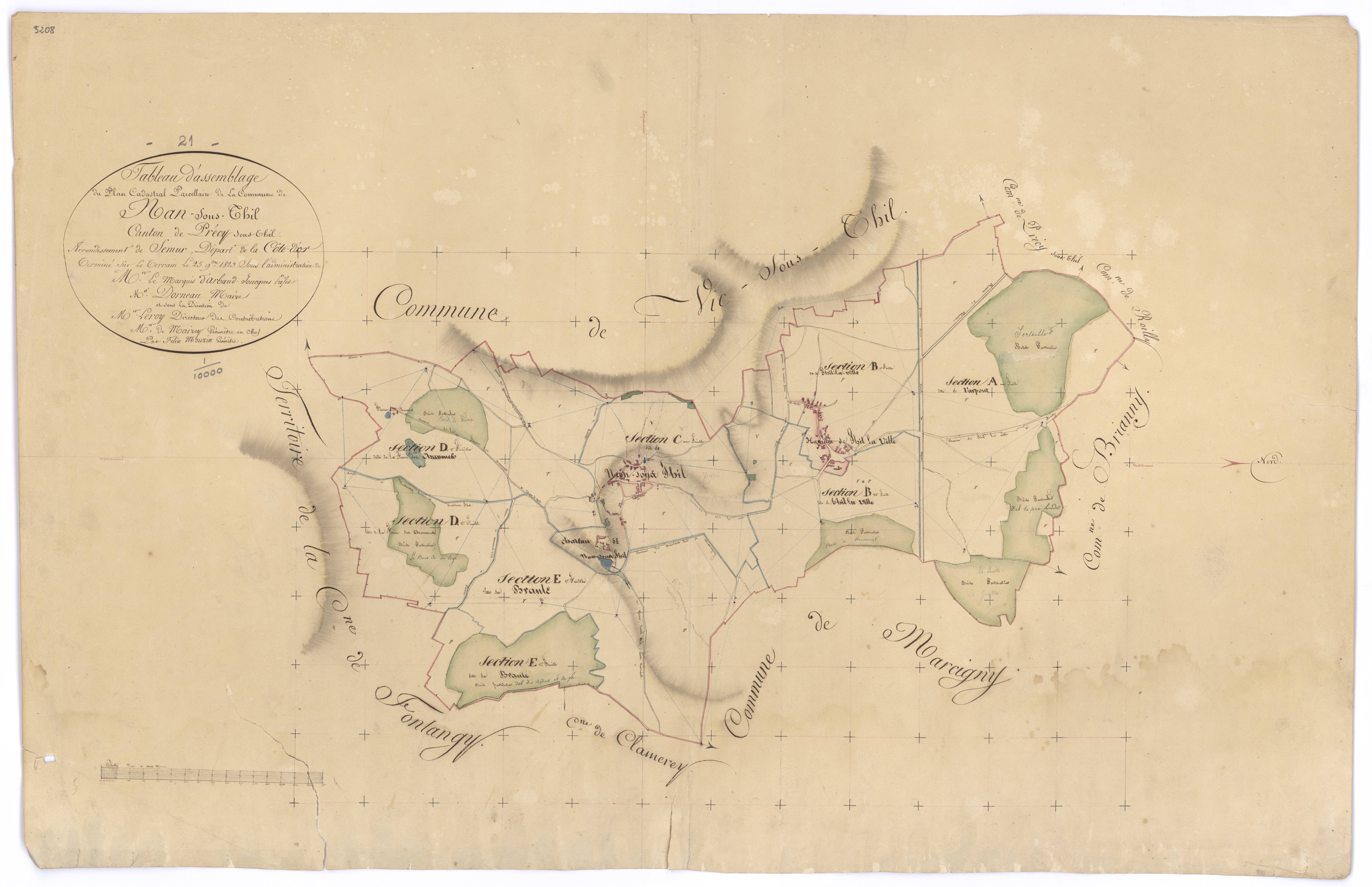 Nan-sous-Thil - Tableau d'assemblage - 3 P PLAN 448/1
