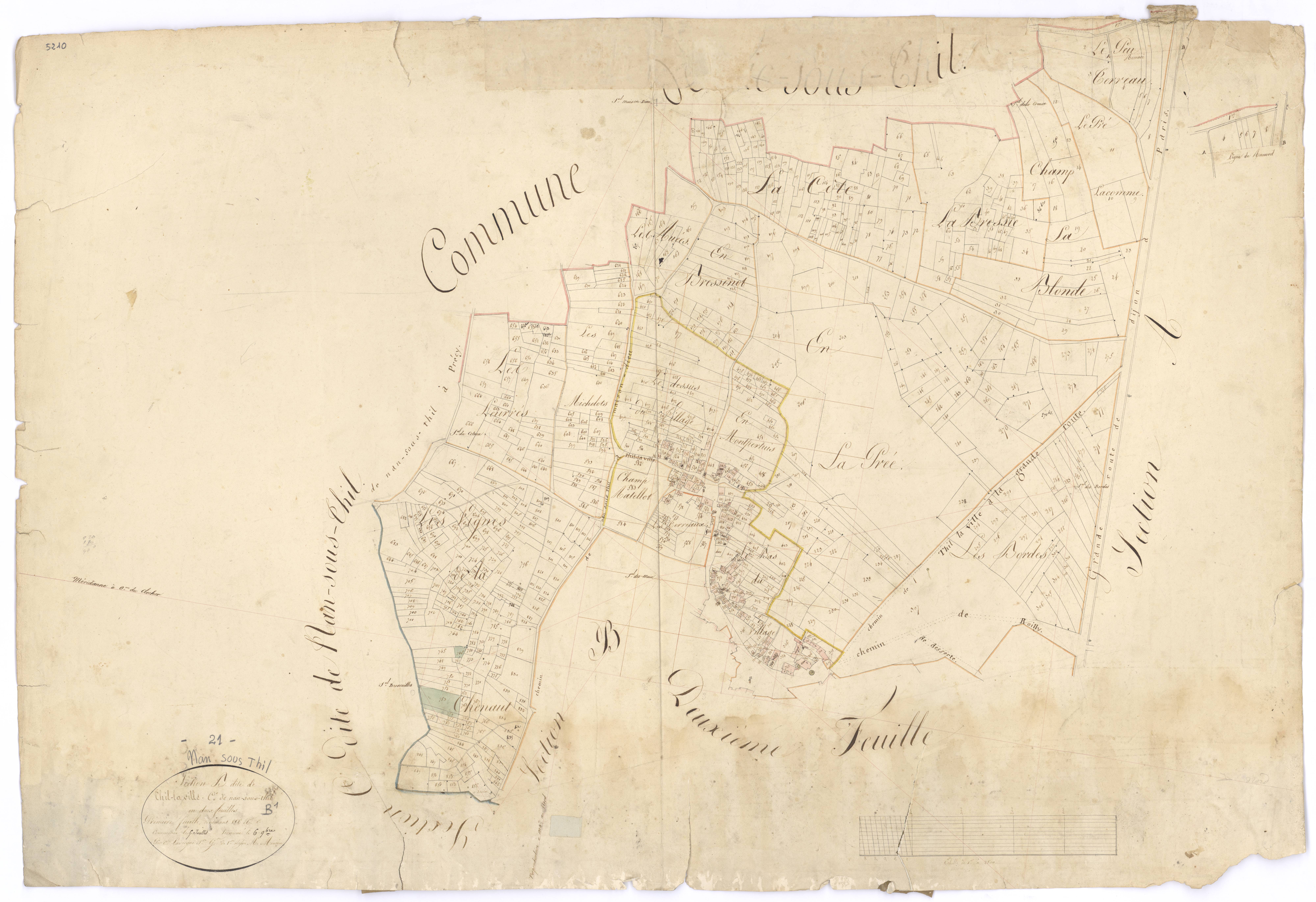 Nan-sous-Thil - Section B1 - 3 P PLAN 448/3