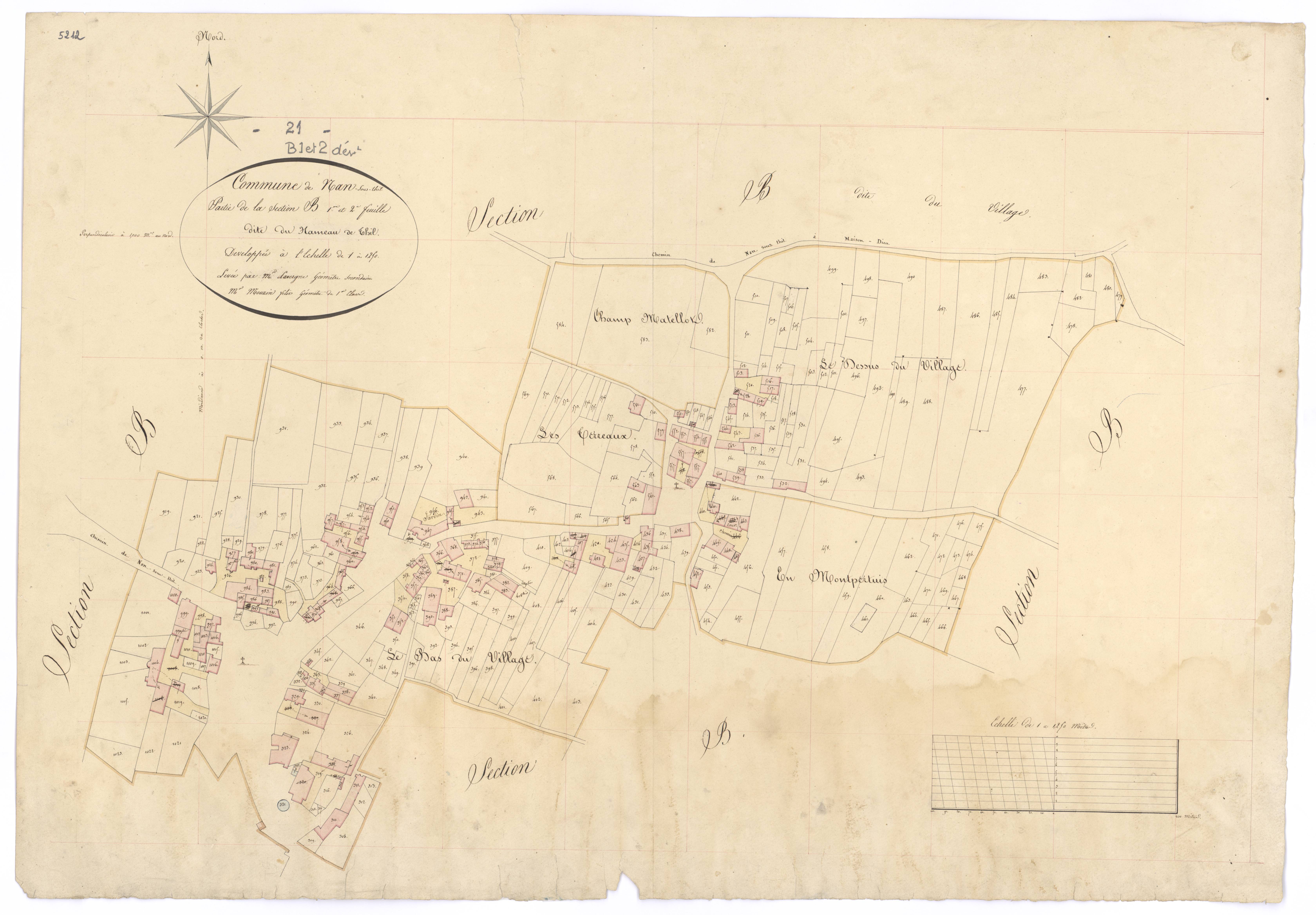Nan-sous-Thil - Section B - 3 P PLAN 448/5