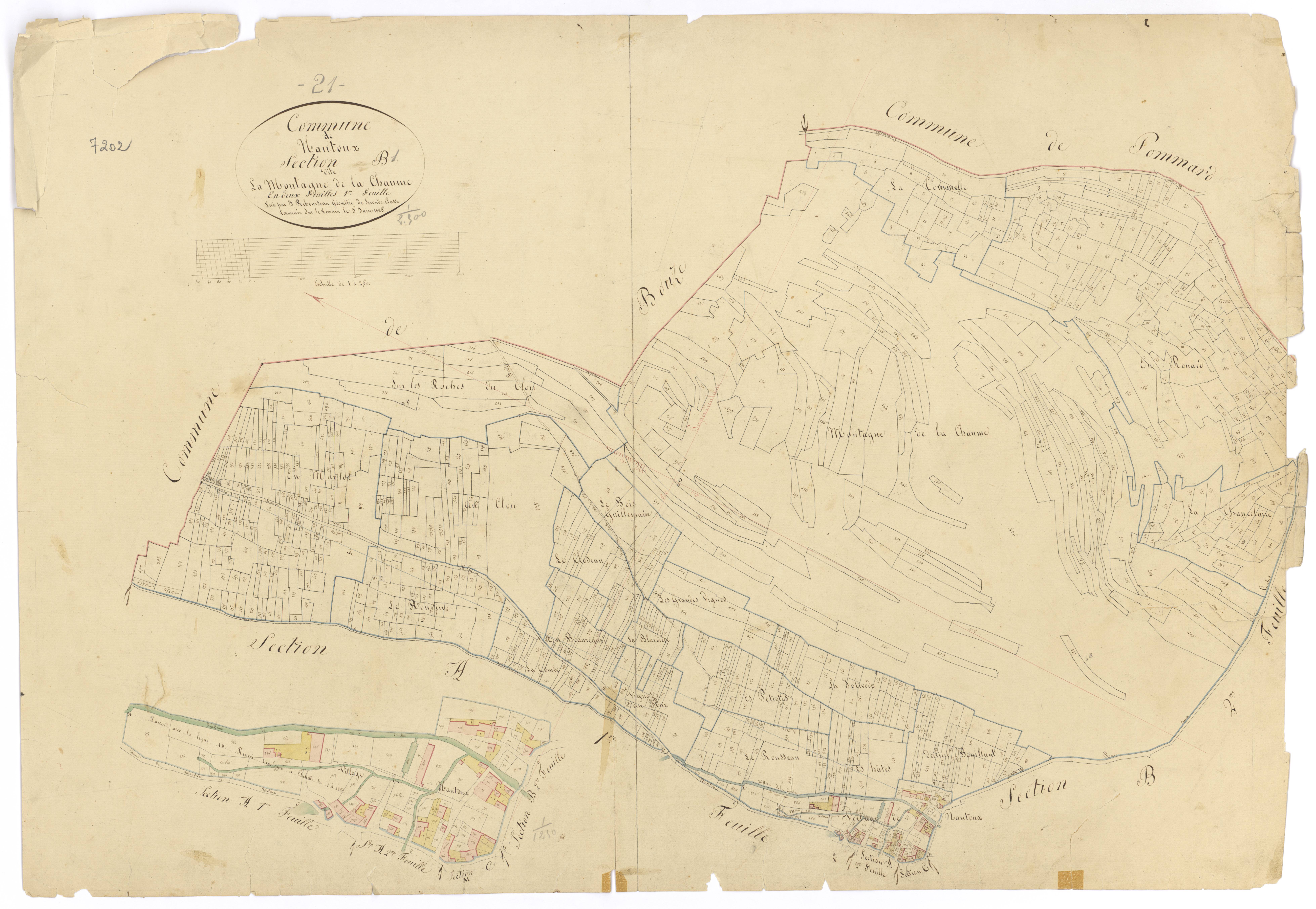 Nantoux - Section B1 - 3 P PLAN 449/4