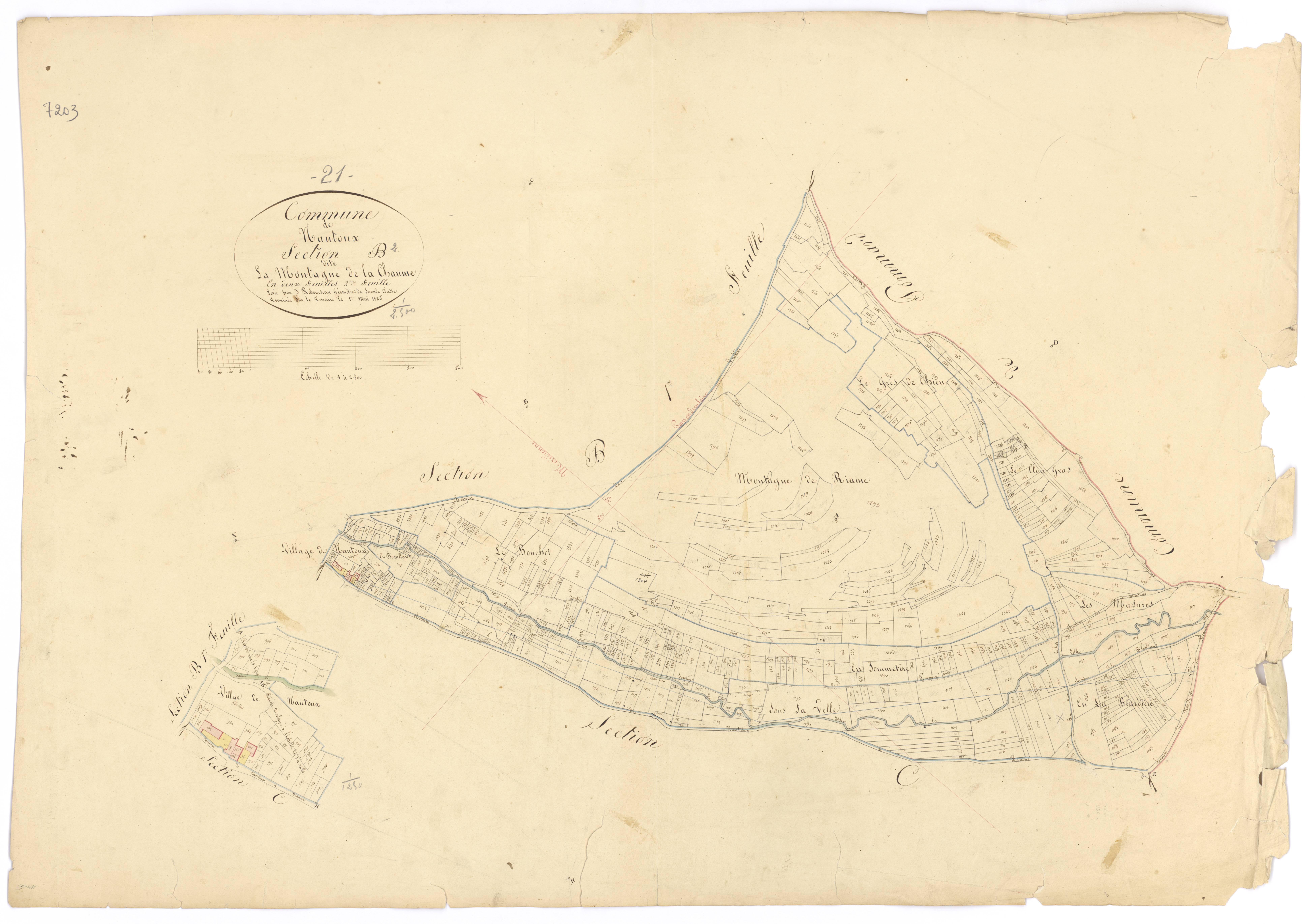 Nantoux - Section B2 - 3 P PLAN 449/5