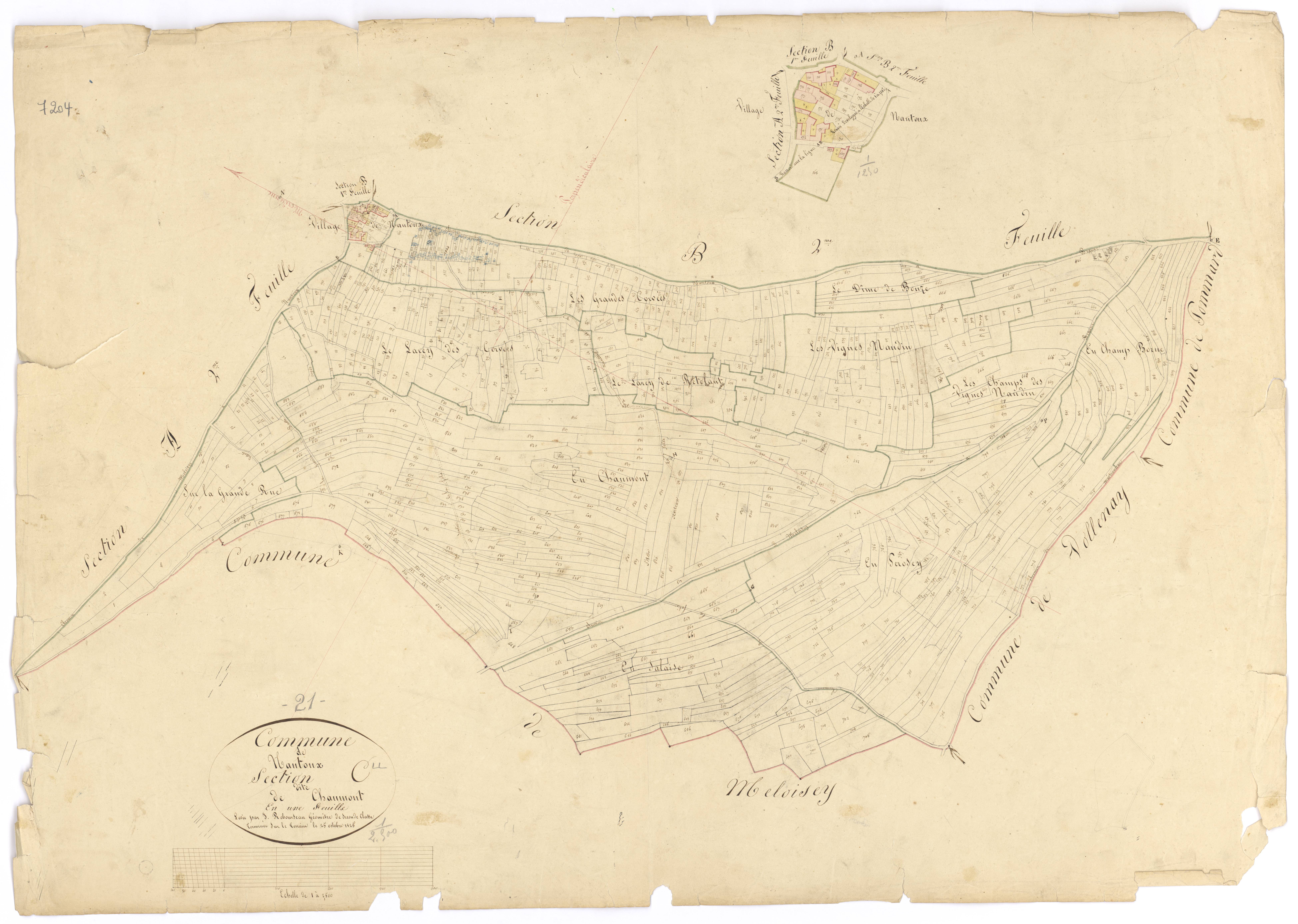 Nantoux - Section C - 3 P PLAN 449/6