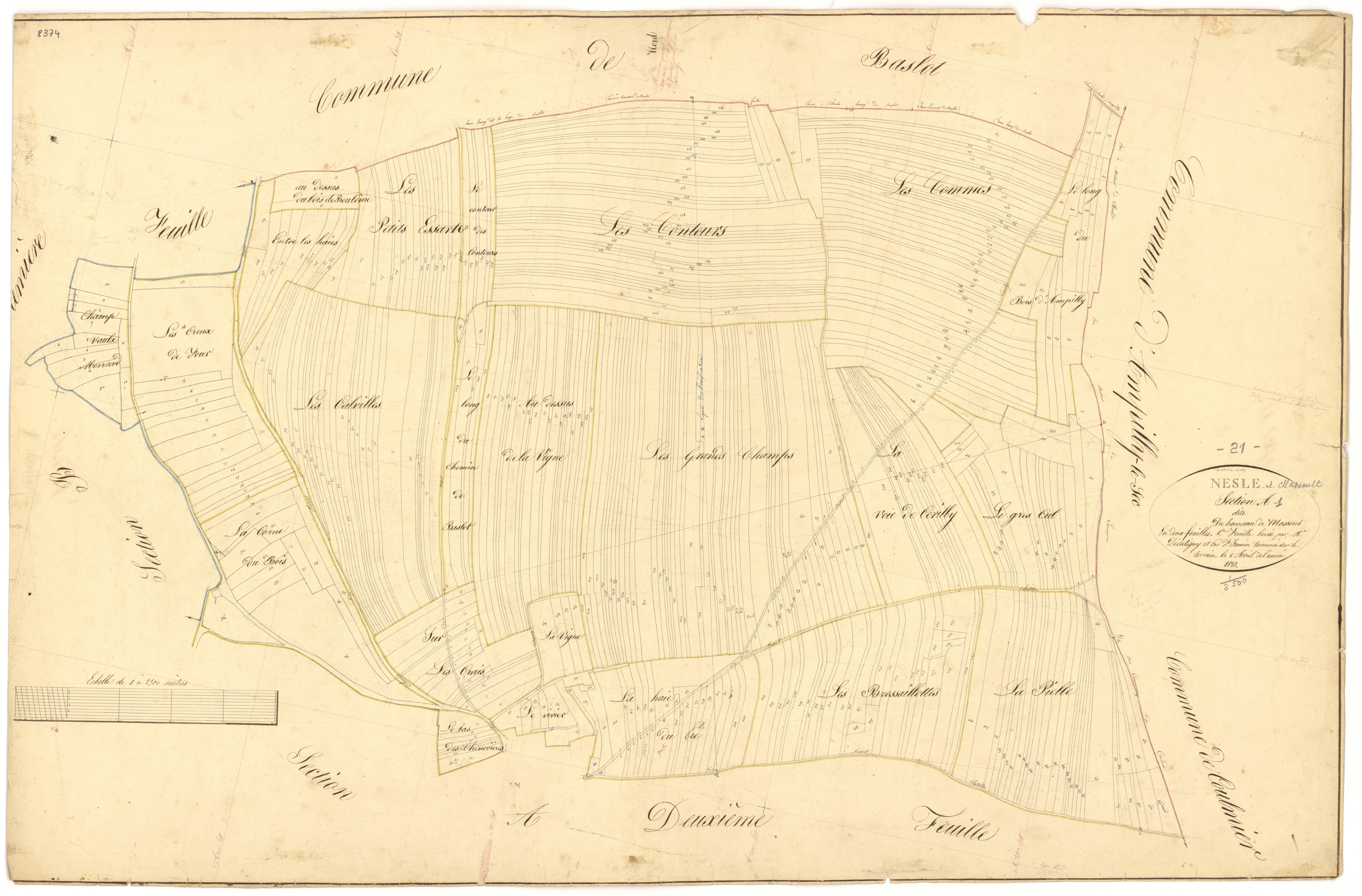 Nesle-et-Massoult - Section A1 - 3 P PLAN 450/2