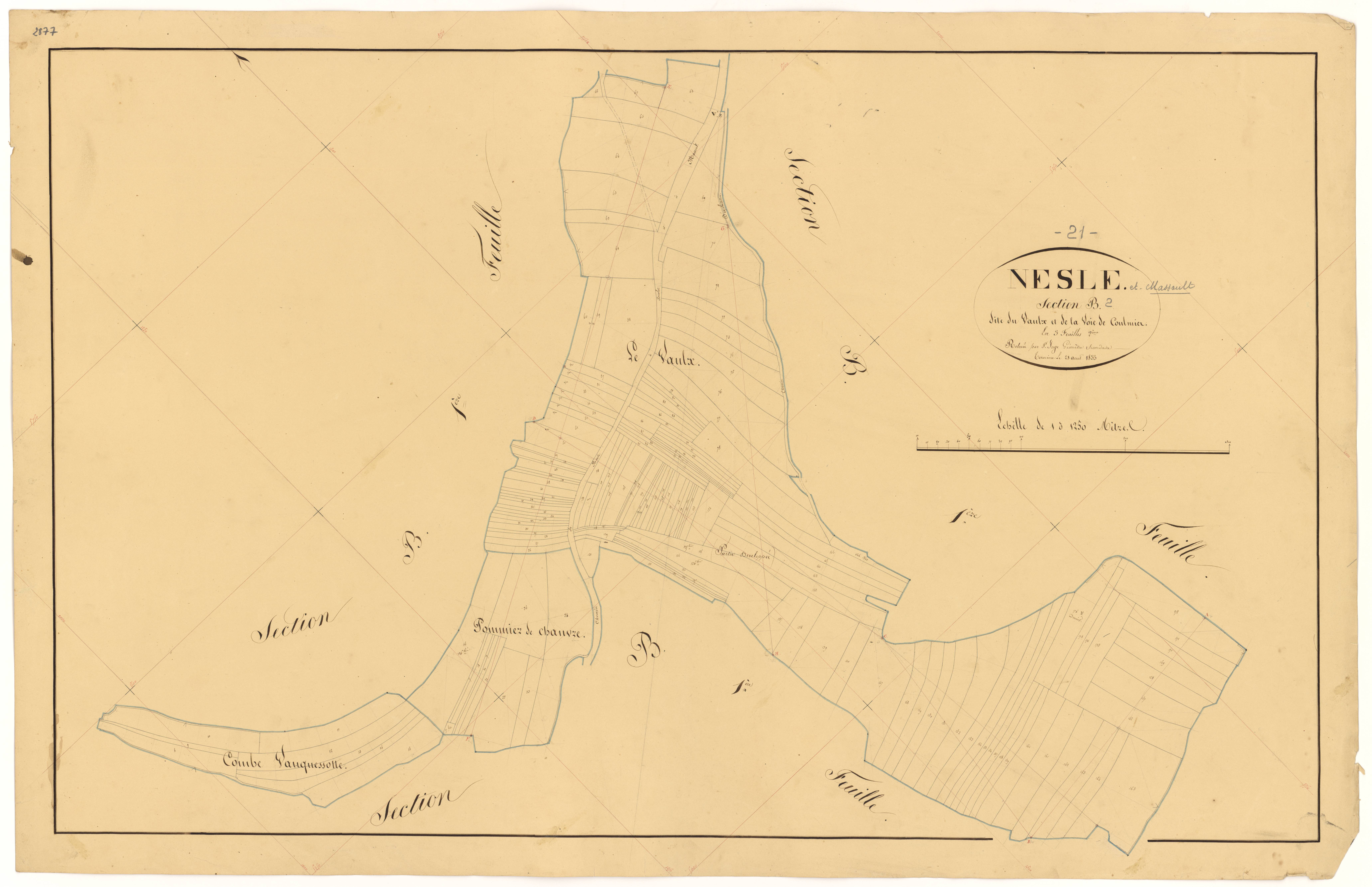 Nesle-et-Massoult - Section B2 - 3 P PLAN 450/5