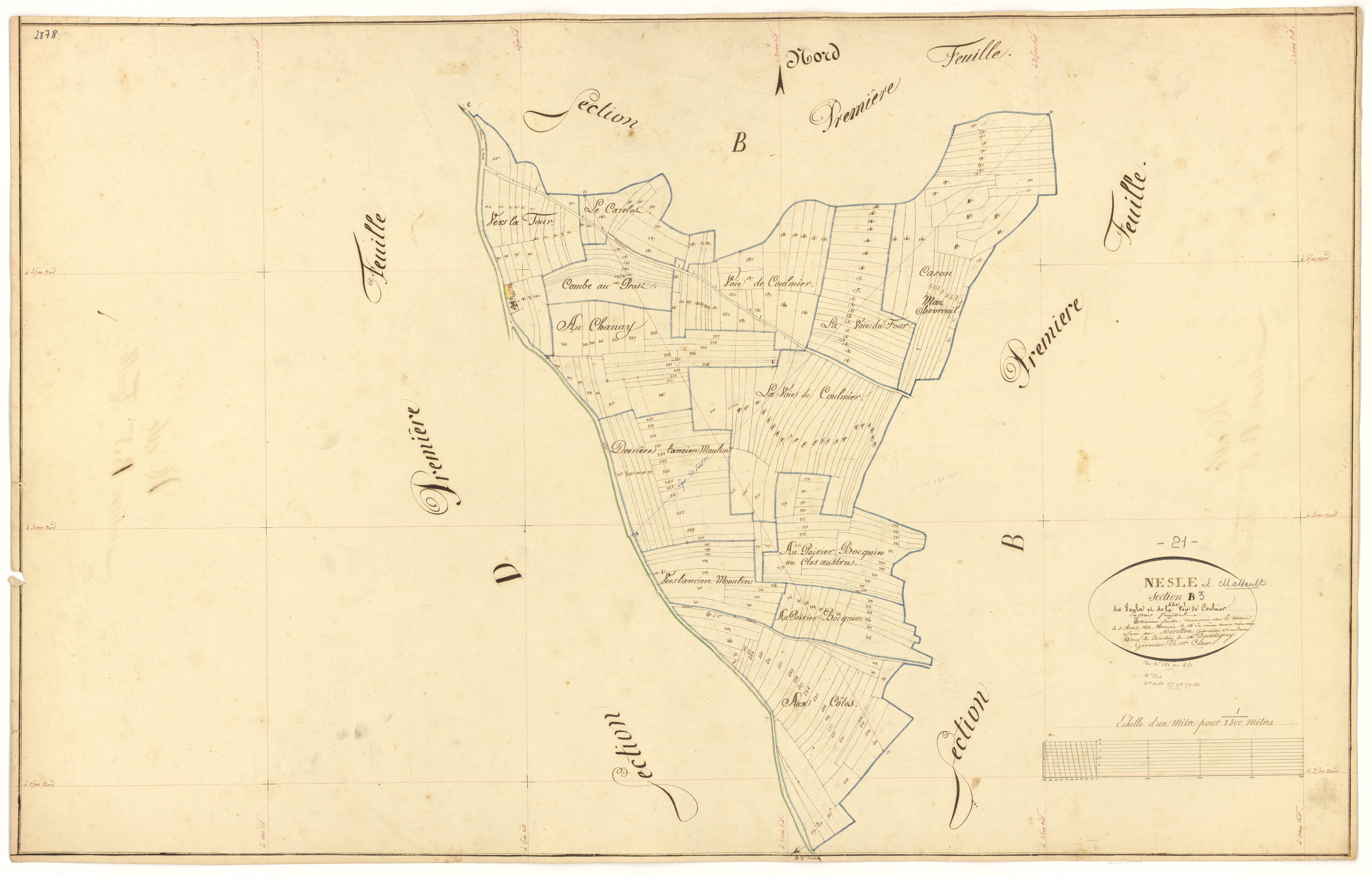 Nesle-et-Massoult - Section B3 - 3 P PLAN 450/6