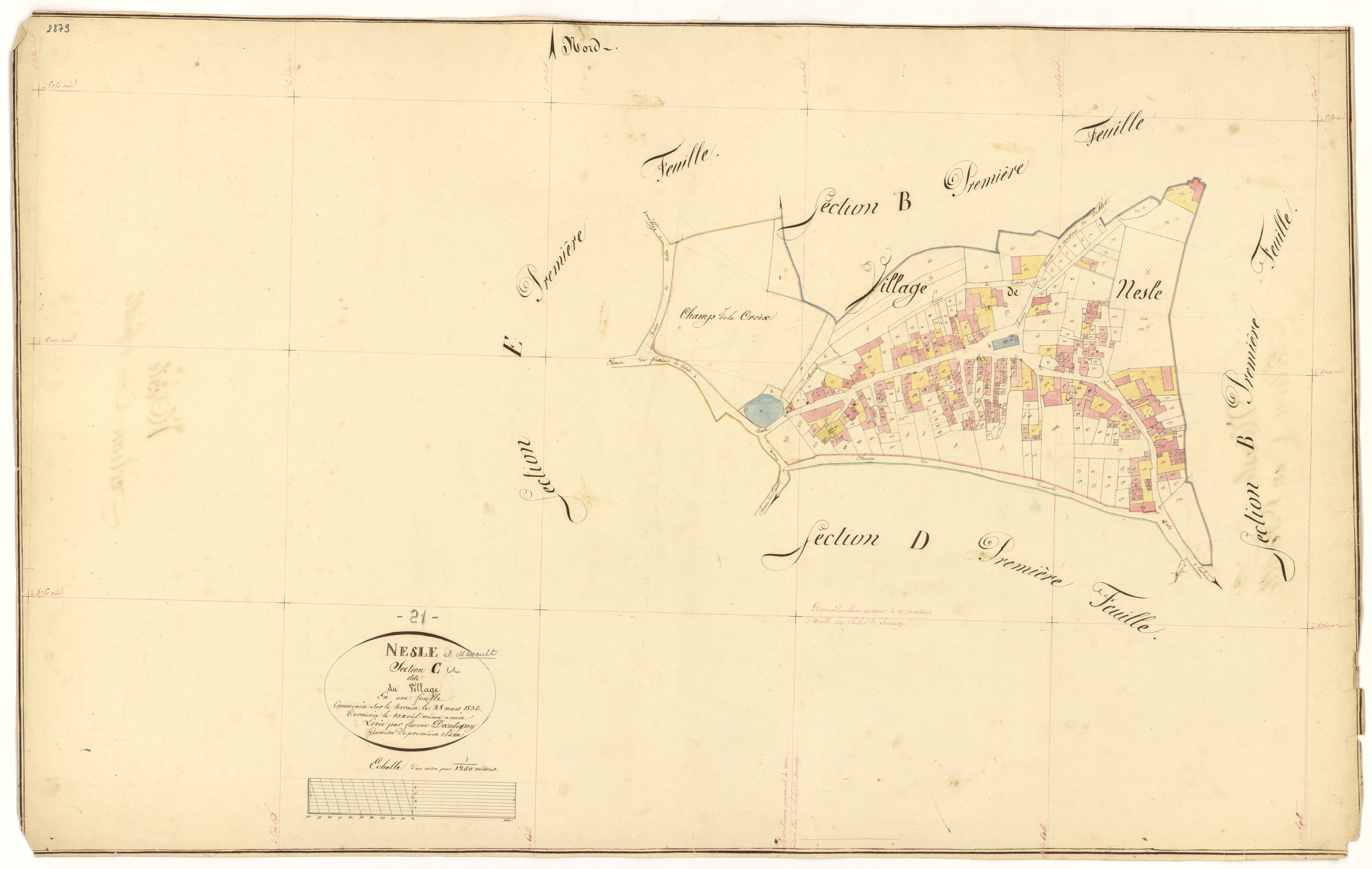 Nesle-et-Massoult - Section C - 3 P PLAN 450/7