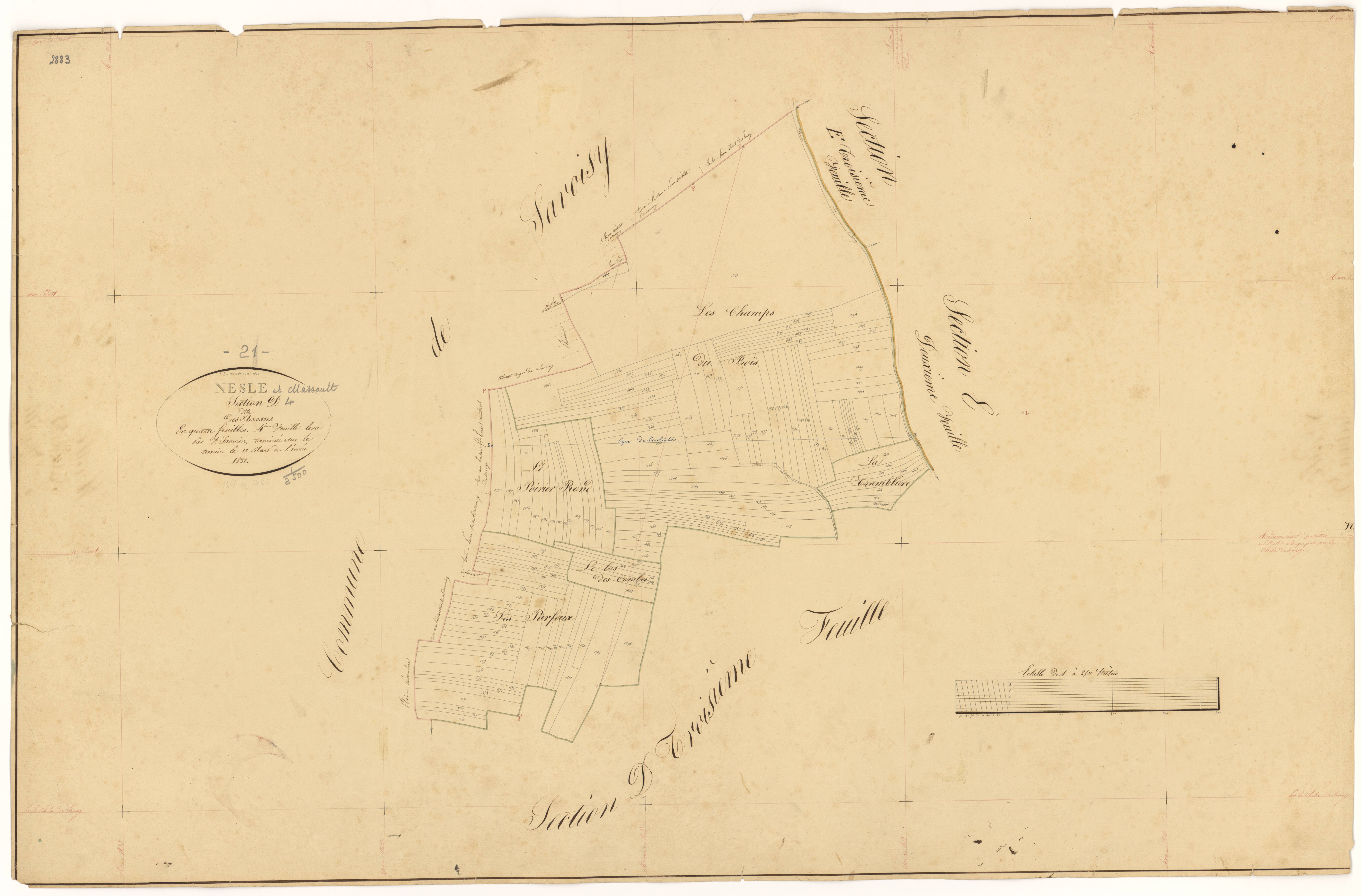Nesle-et-Massoult - Section D4 - 3 P PLAN 450/11