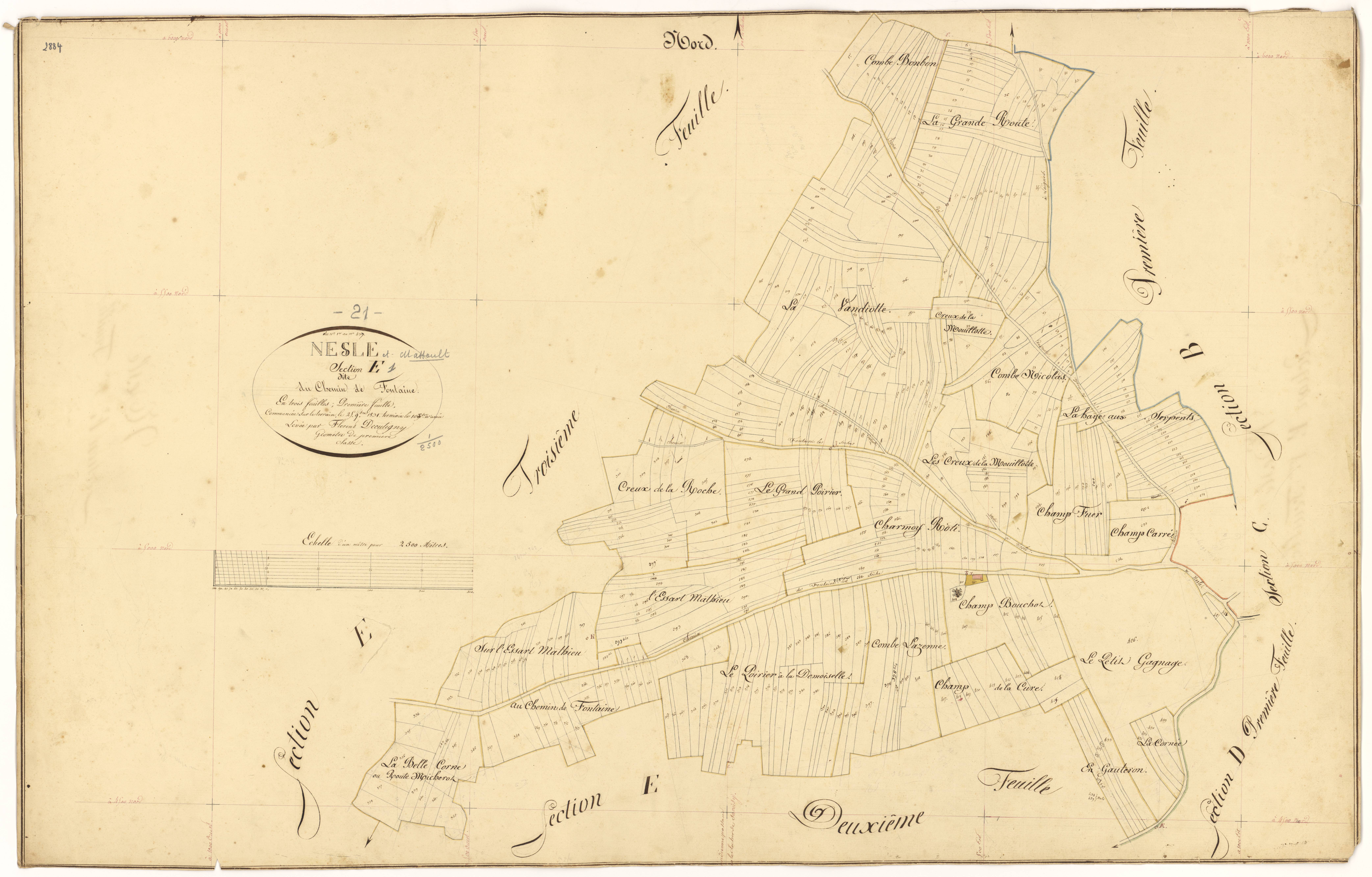 Nesle-et-Massoult - Section E1 - 3 P PLAN 450/12