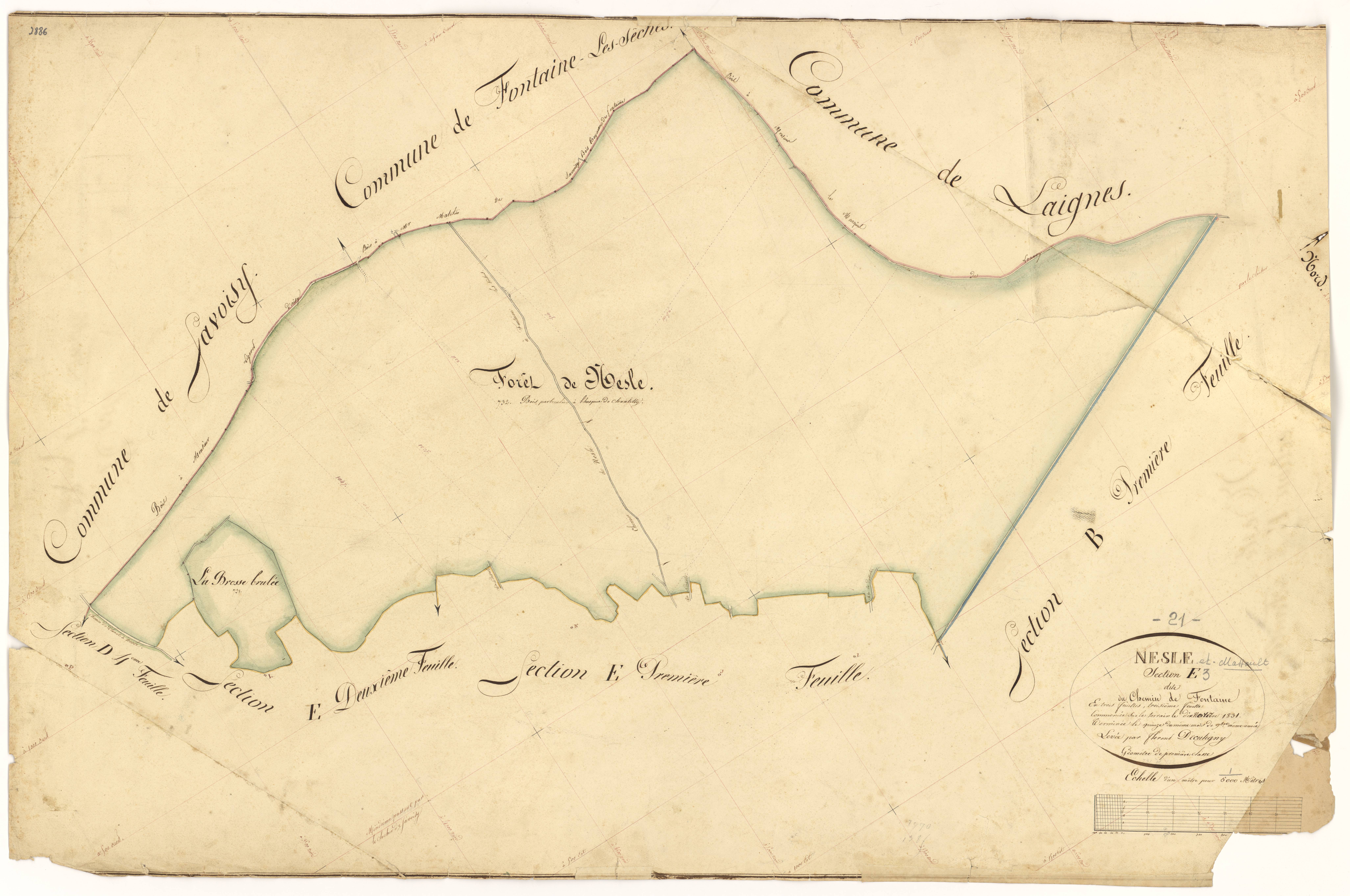 Nesle-et-Massoult - Section E3 - 3 P PLAN 450/14