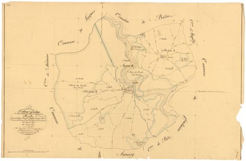 Nesle-et-Massoult - Tableau d'assemblage - 3 P PLAN 450/1