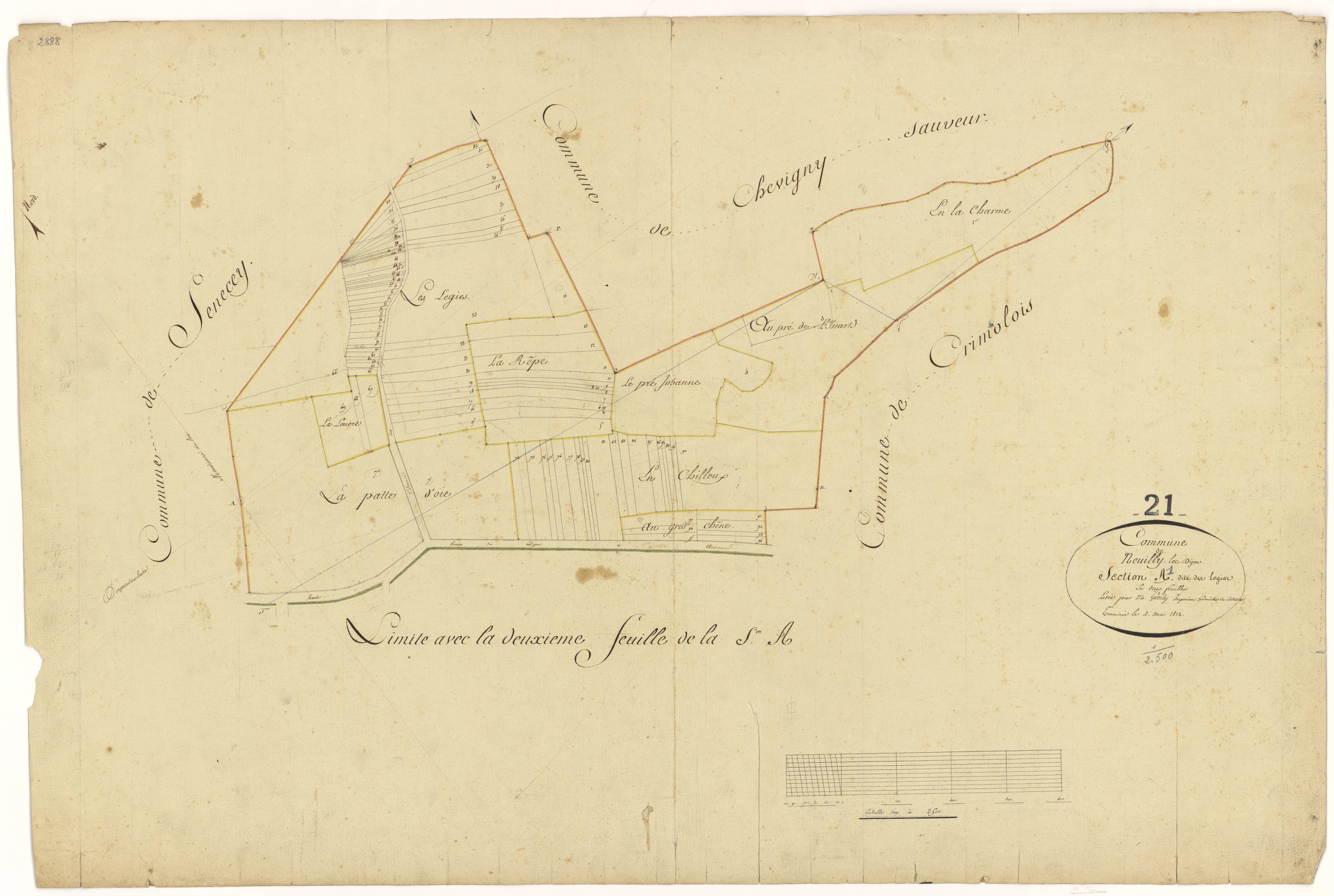 Neuilly-lès-Dijon - Section A1 - 3 P PLAN 451/2