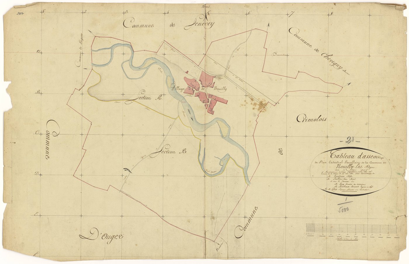 Neuilly-lès-Dijon - Tableau d'assemblage - 3 P PLAN 451/1