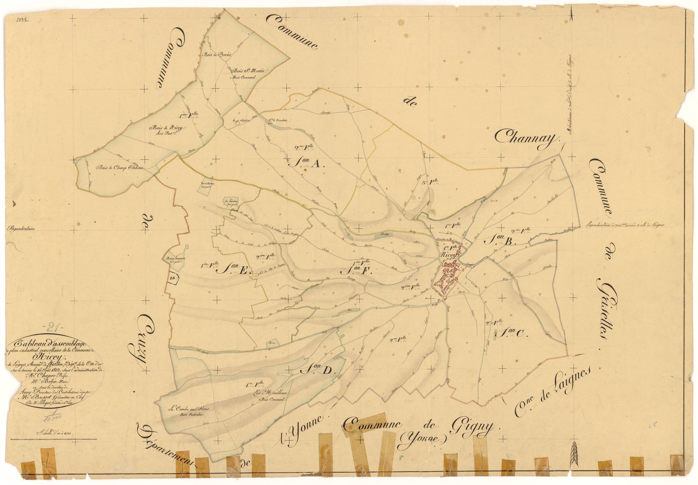 Nicey - Tableau d'assemblage - 3 P PLAN 453/1