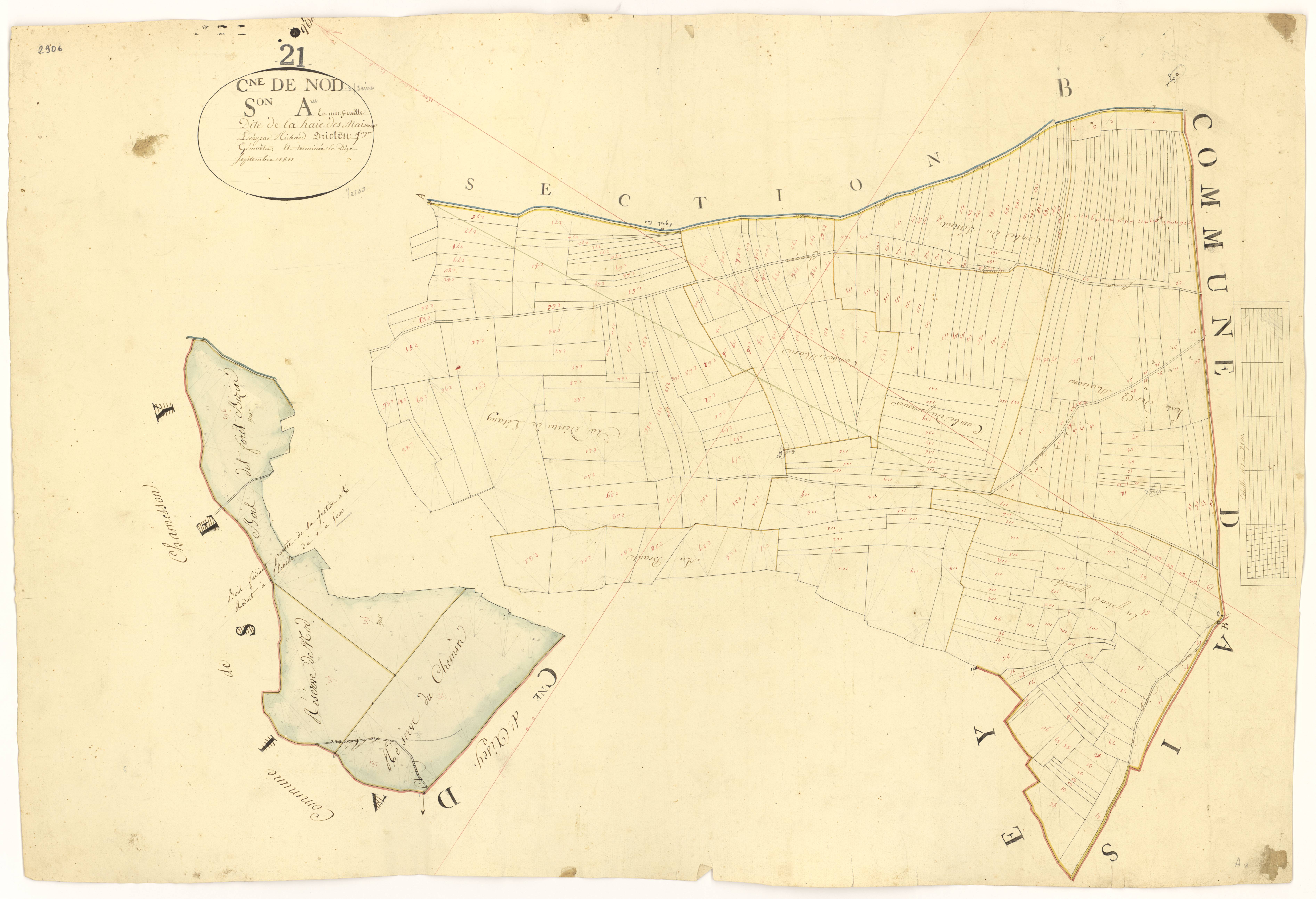 Nod-sur-Seine - Section A - 3 P PLAN 454/2