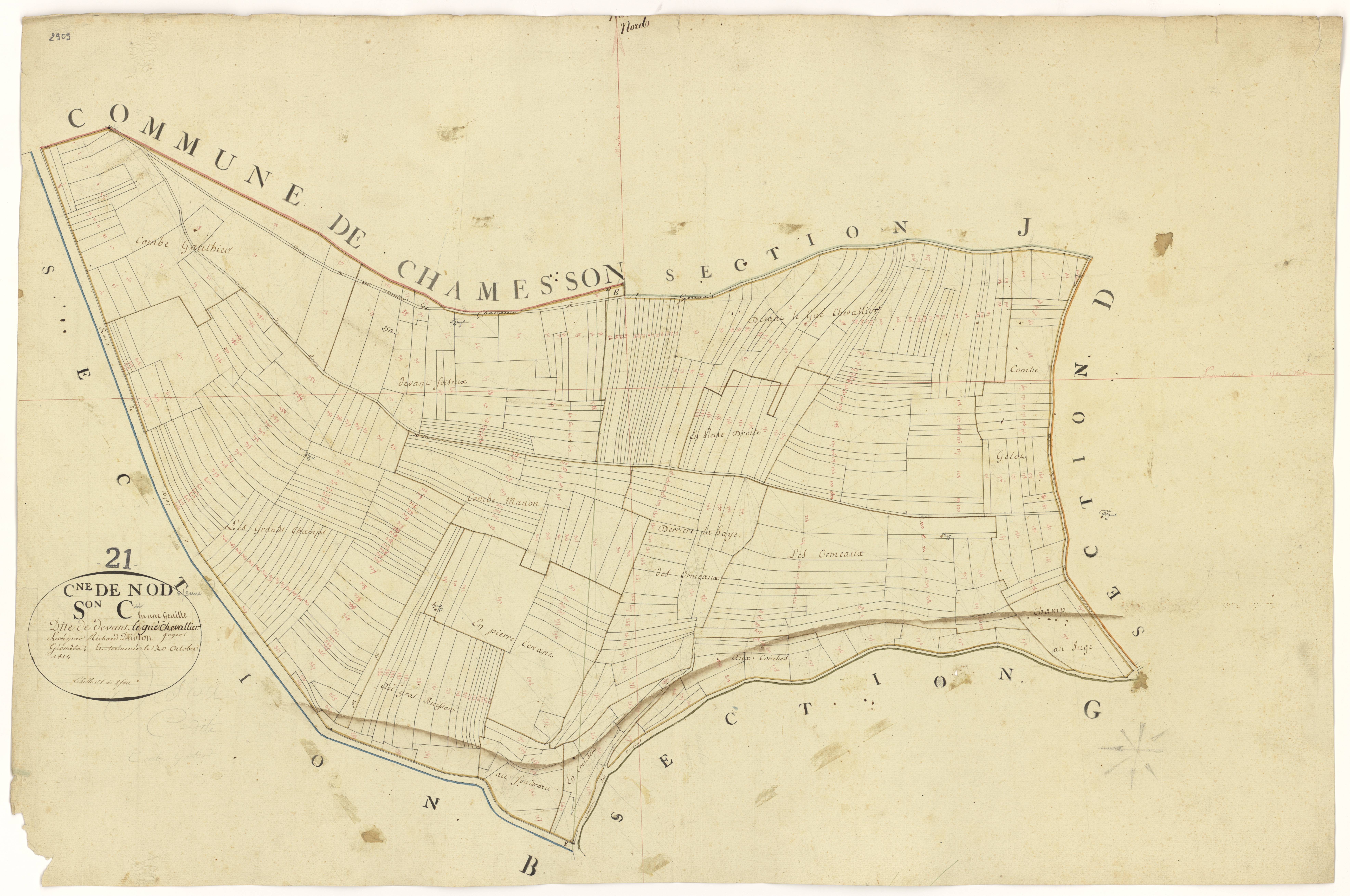 Nod-sur-Seine - Section C - 3 P PLAN 454/5