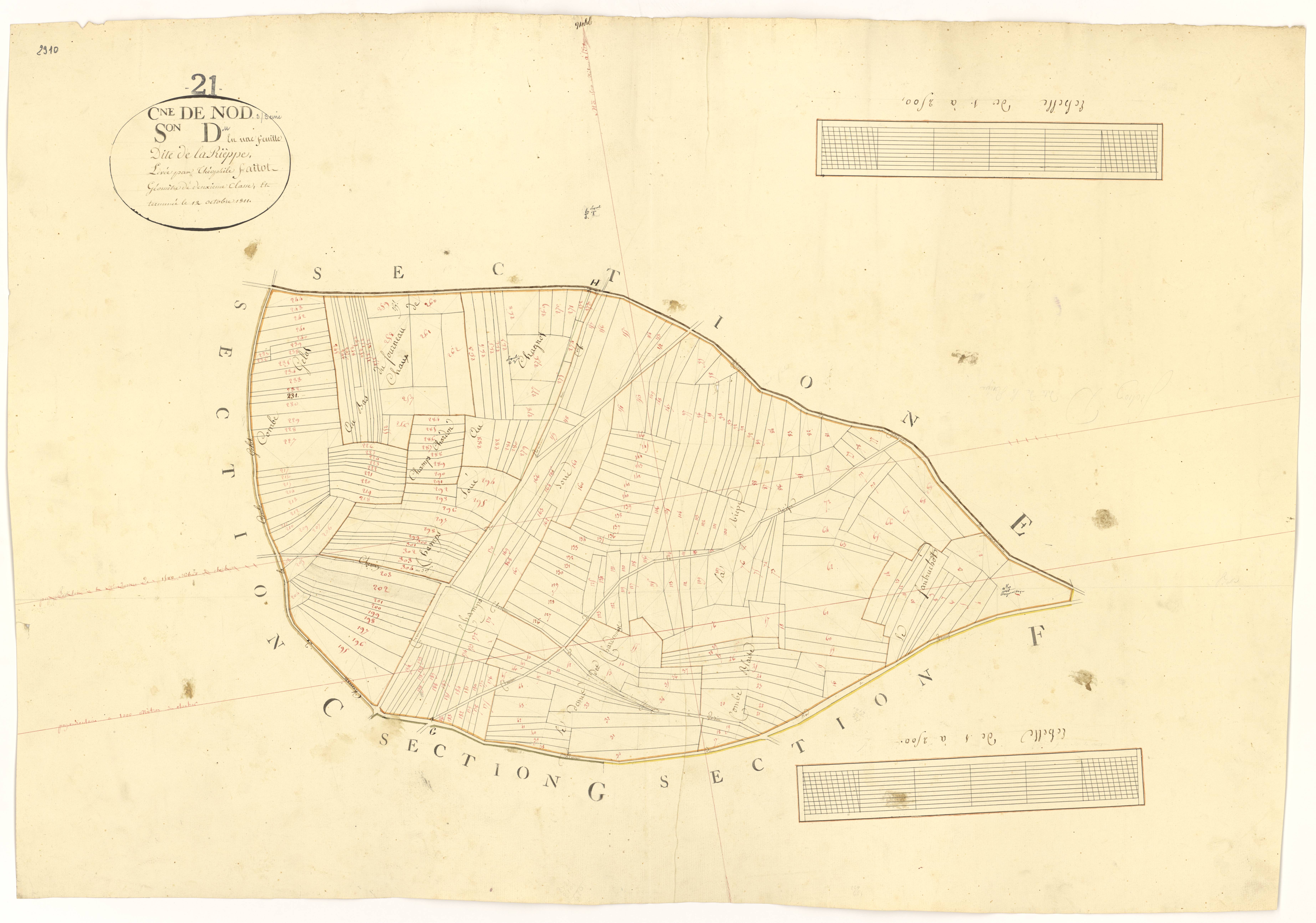 Nod-sur-Seine - Section D - 3 P PLAN 454/6