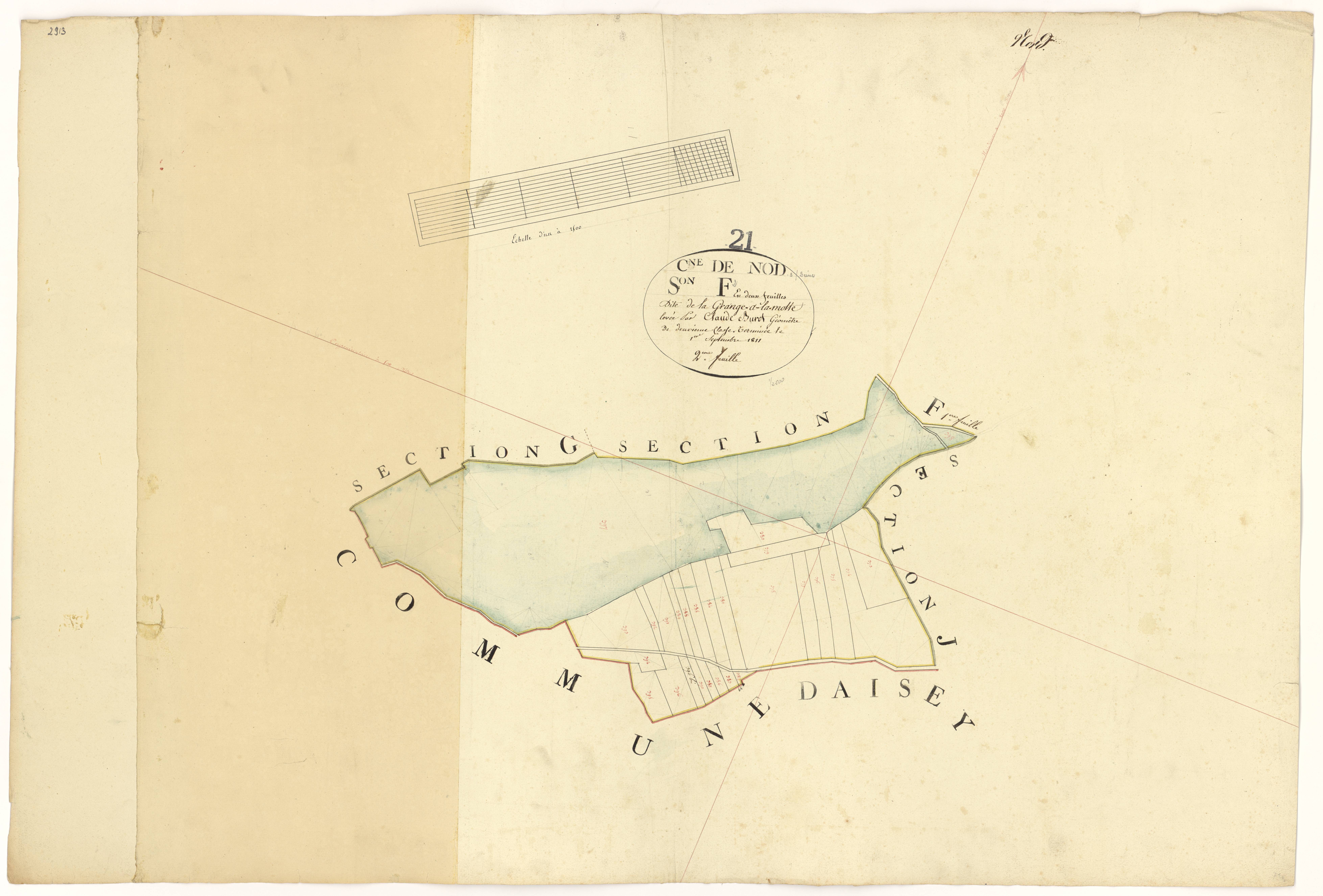Nod-sur-Seine - Section F2 - 3 P PLAN 454/9