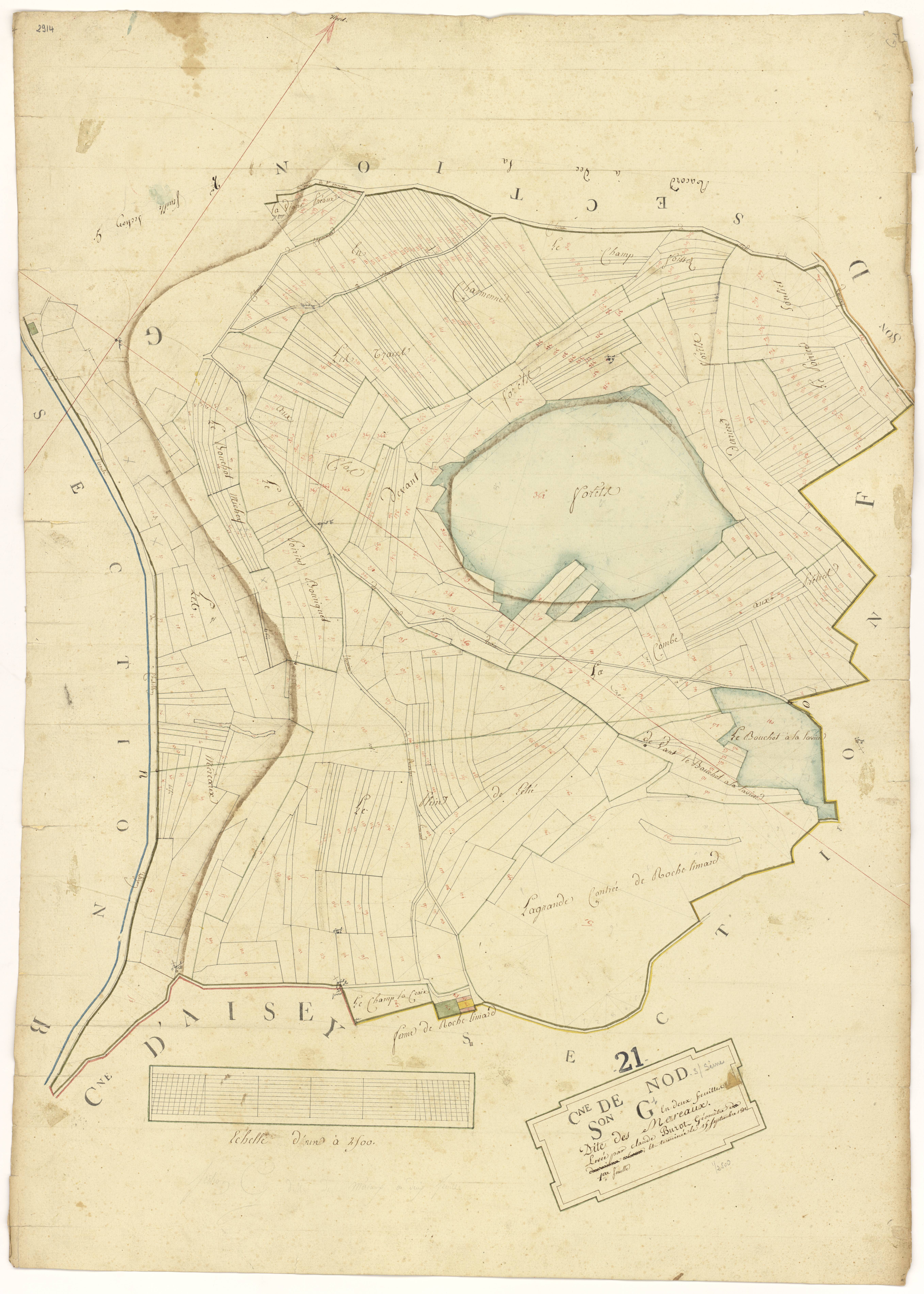 Nod-sur-Seine - Section G1 - 3 P PLAN 454/10