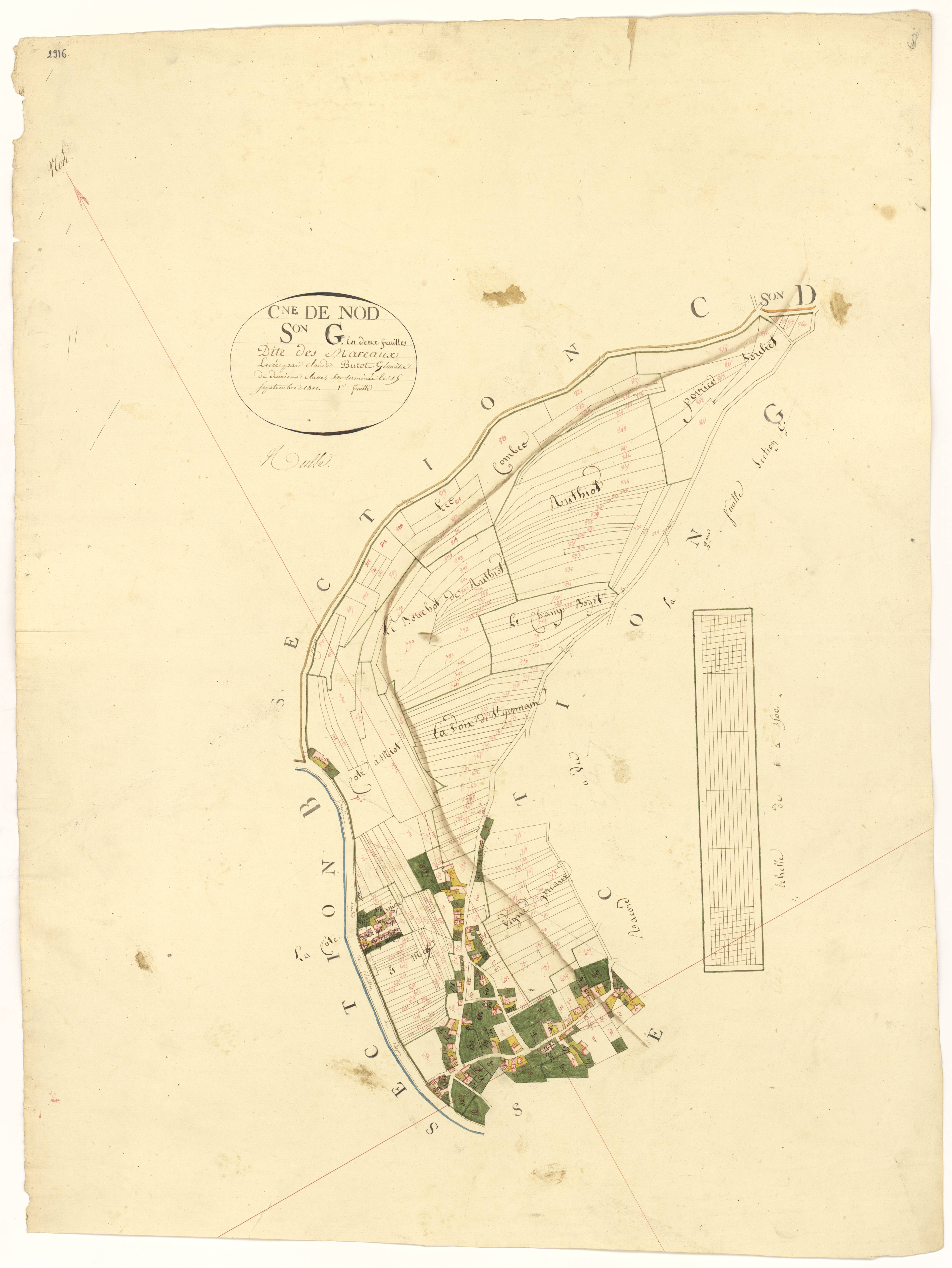 Nod-sur-Seine - Section G2 - 3 P PLAN 454/12