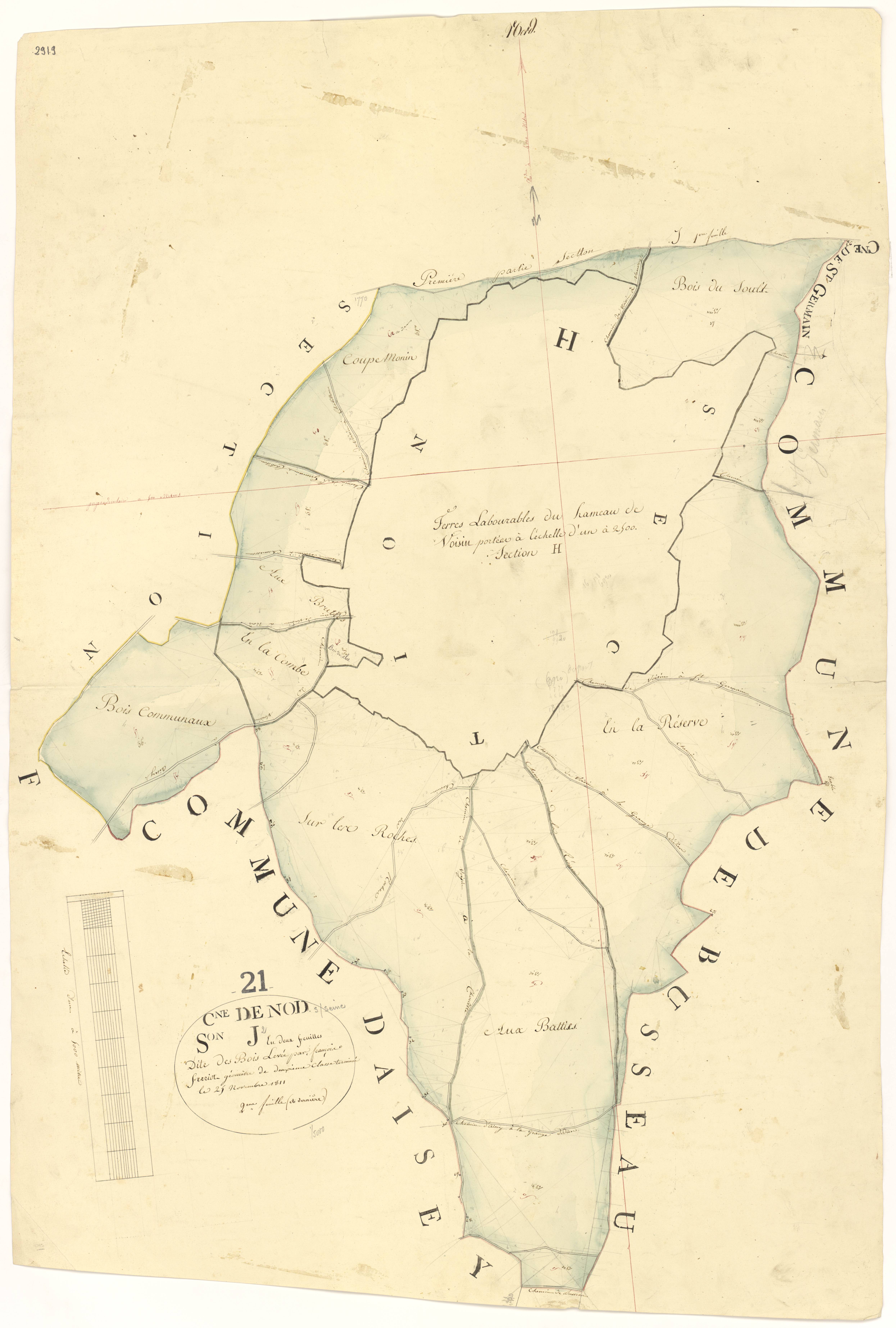 Nod-sur-Seine - Section J2 - 3 P PLAN 454/15