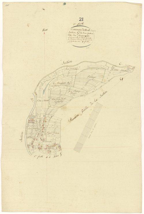 Nod-sur-Seine - Section G2 - 3 P PLAN 454/11