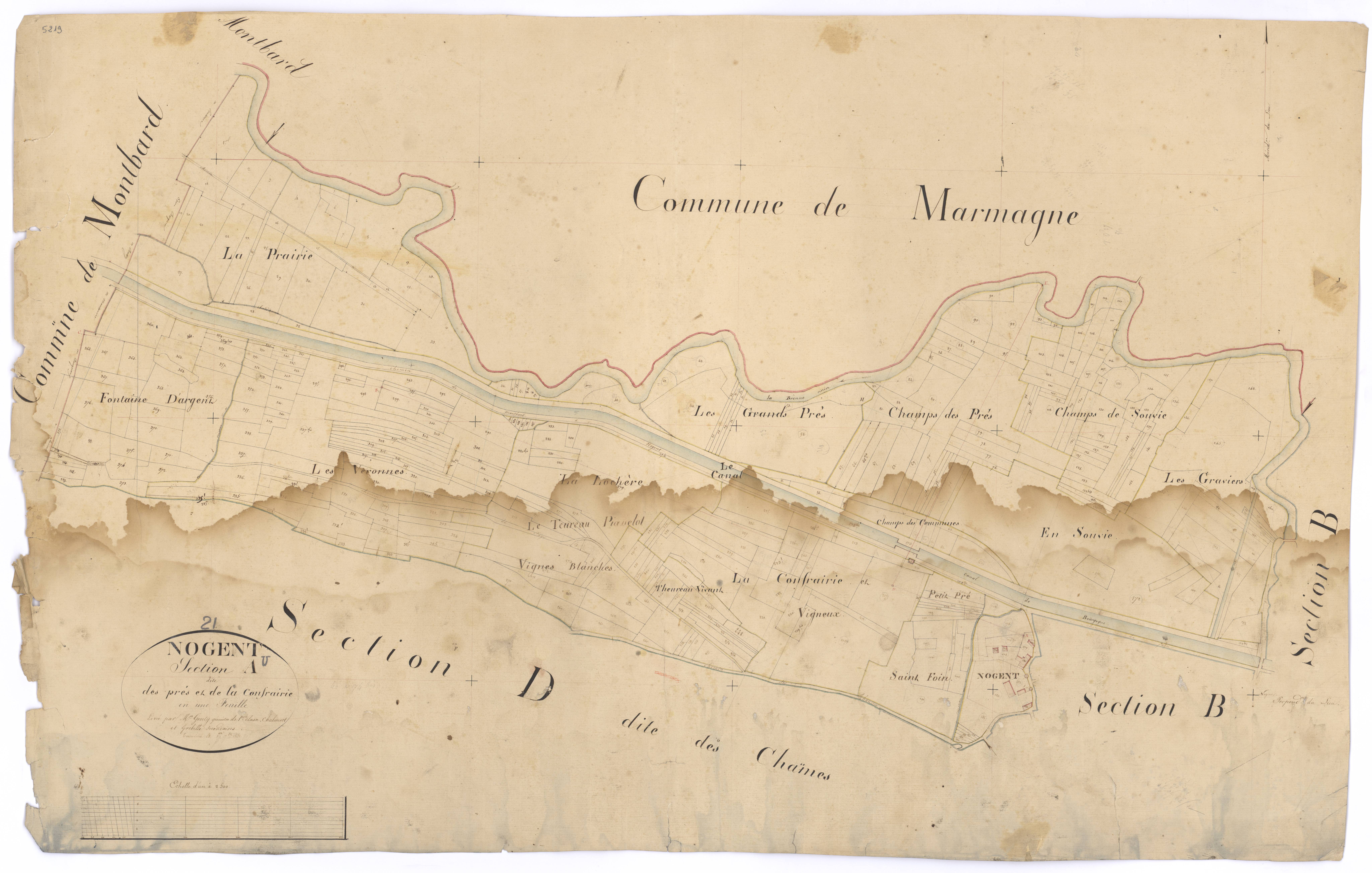 Nogent-lès-Montbard - Section A - 3 P PLAN 455/2