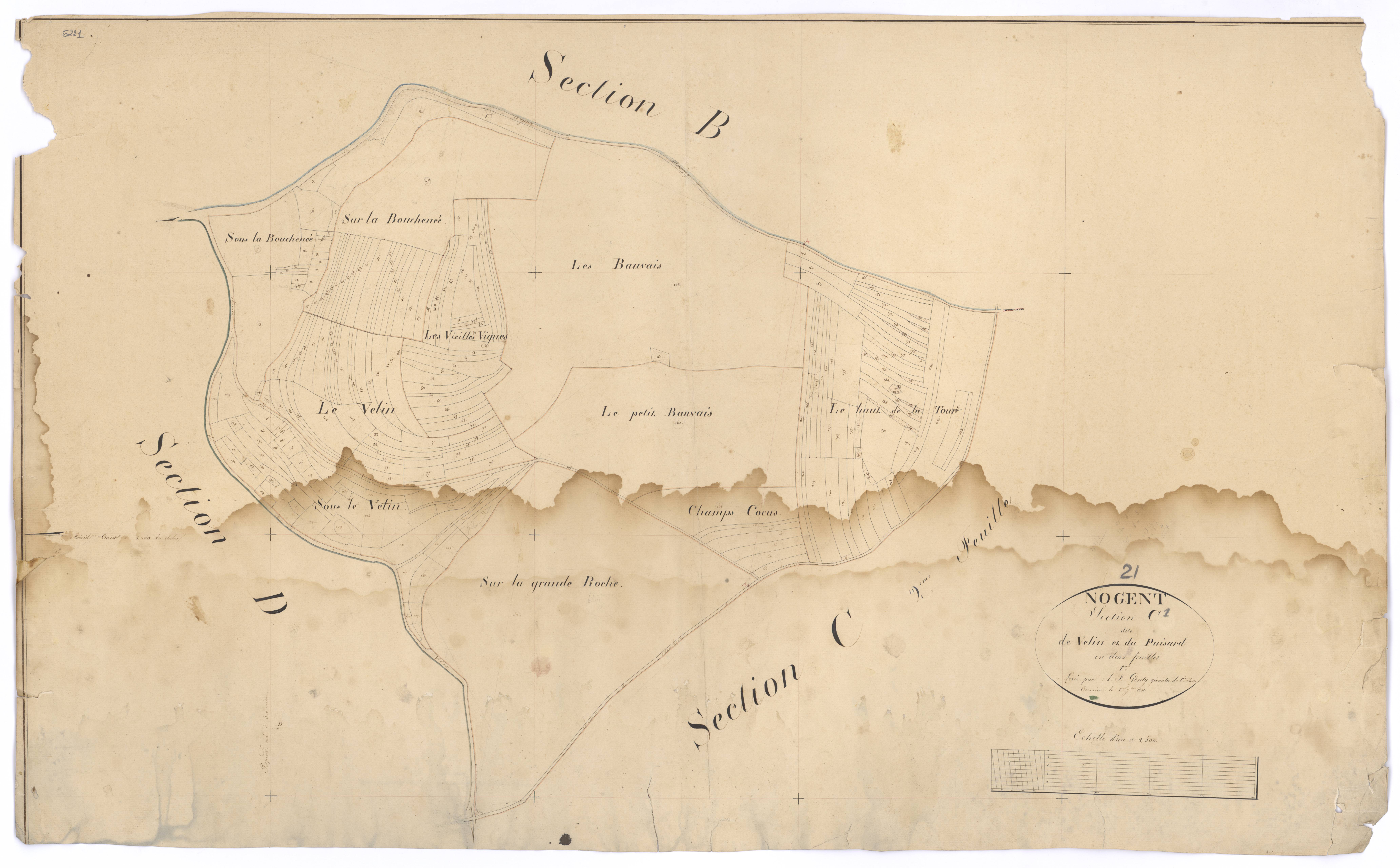 Nogent-lès-Montbard - Section C1 - 3 P PLAN 455/4