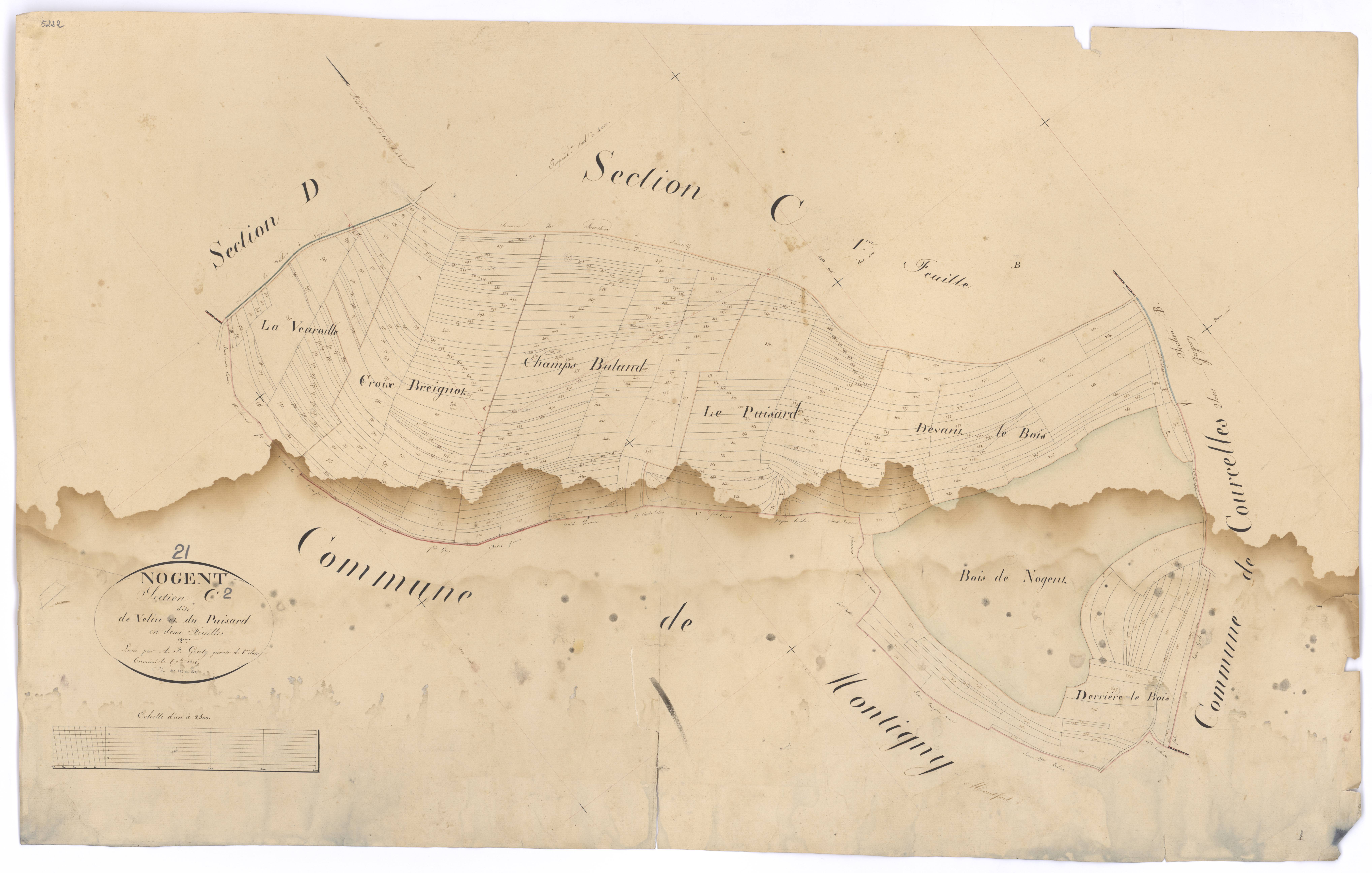Nogent-lès-Montbard - Section C2 - 3 P PLAN 455/5