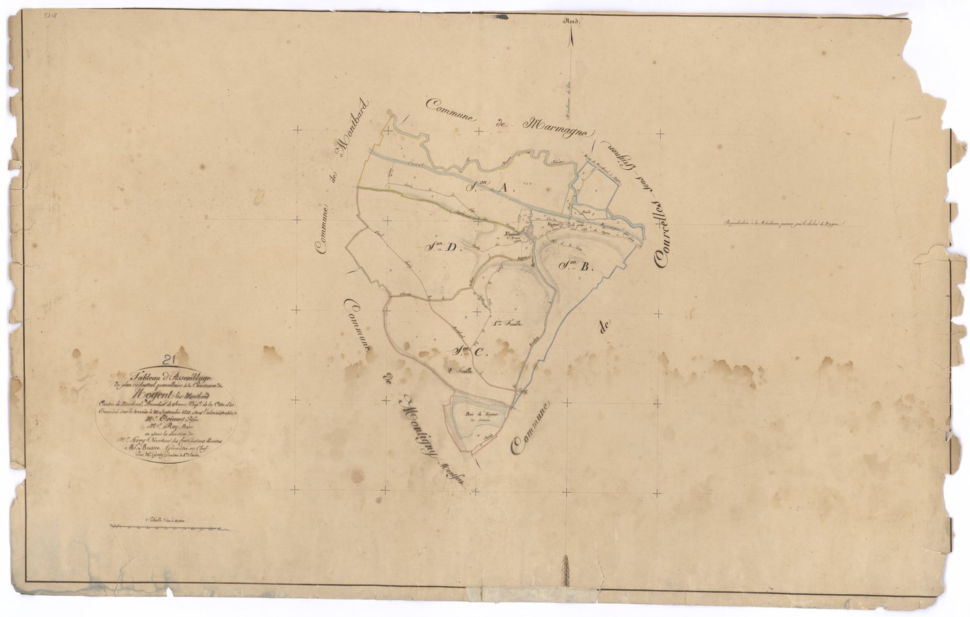 Nogent-lès-Montbard - Tableau d'assemblage - 3 P PLAN 455/1