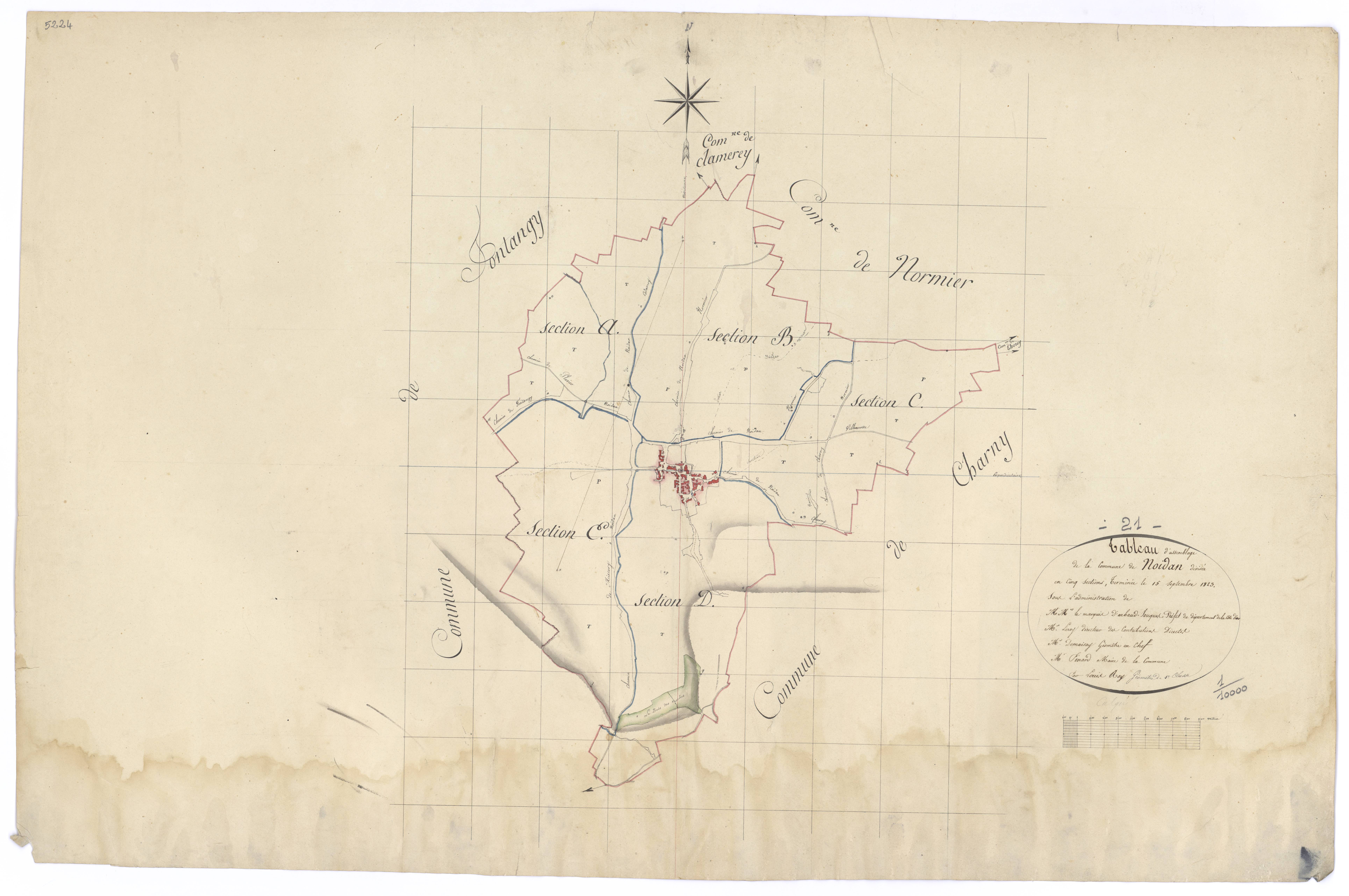 Noidan - Tableau d'assemblage - 3 P PLAN 456/1