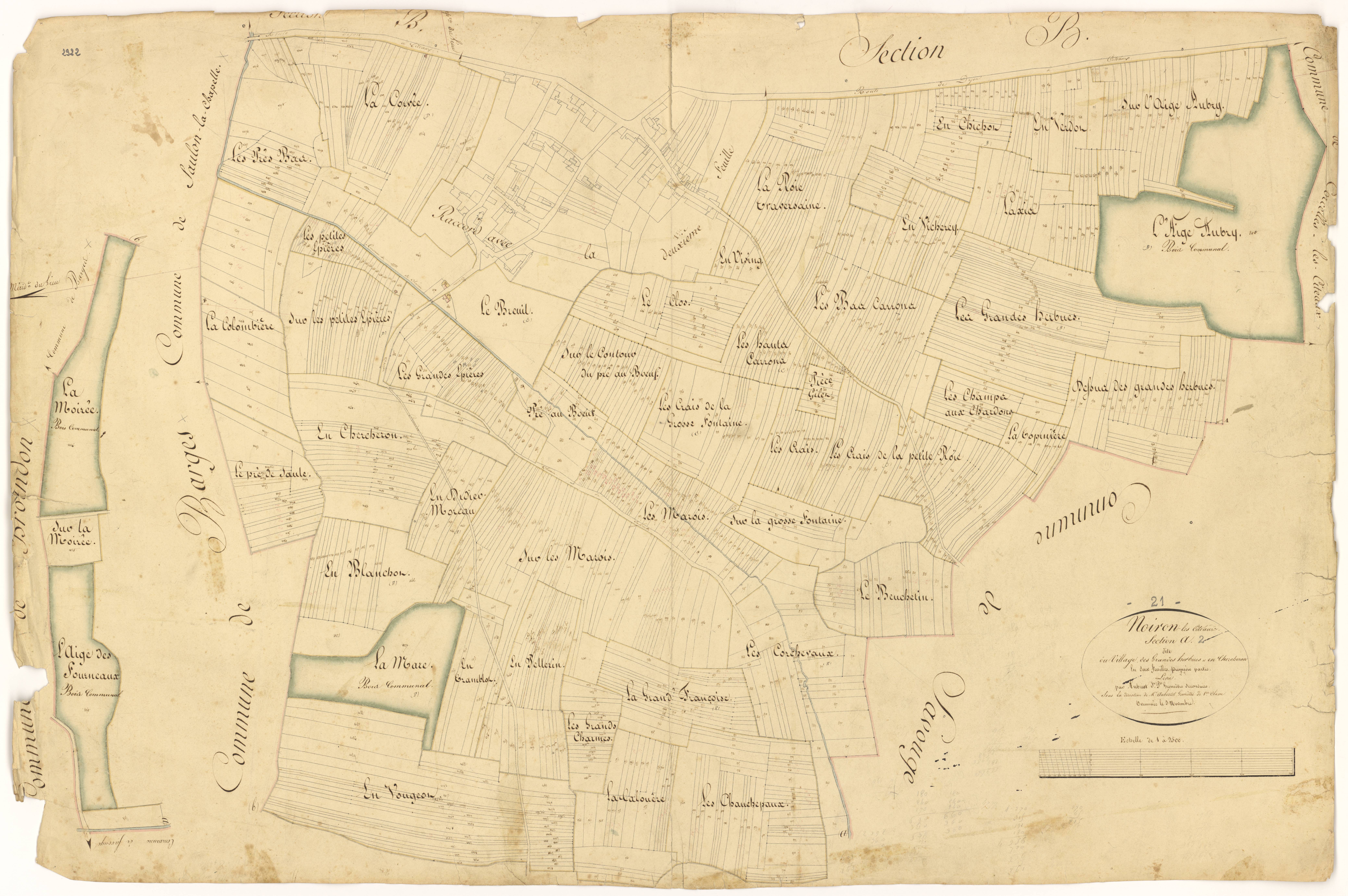 Noiron-sous-Gevrey - Section A2 - 3 P PLAN 457/3