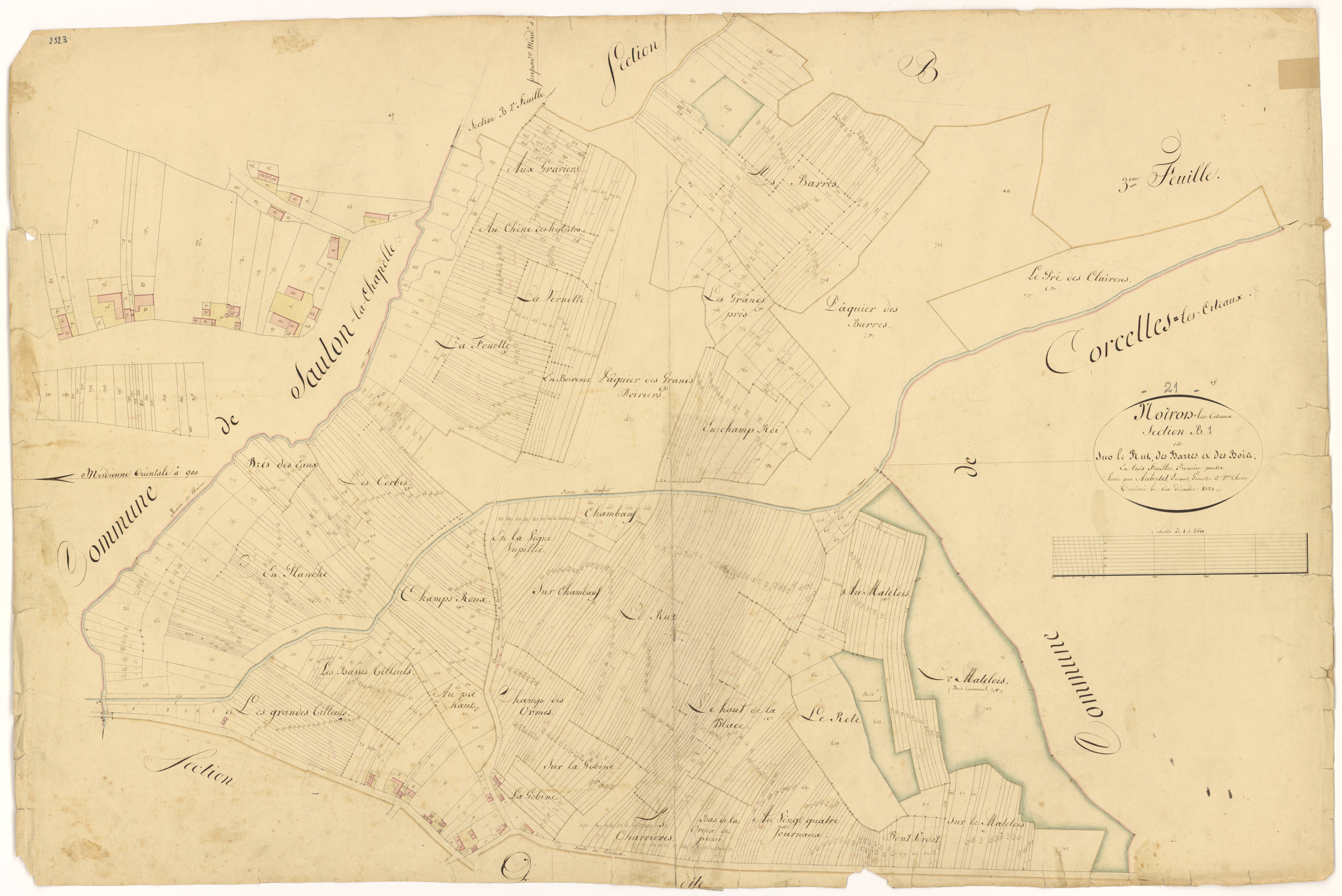 Noiron-sous-Gevrey - Section B1 - 3 P PLAN 457/4