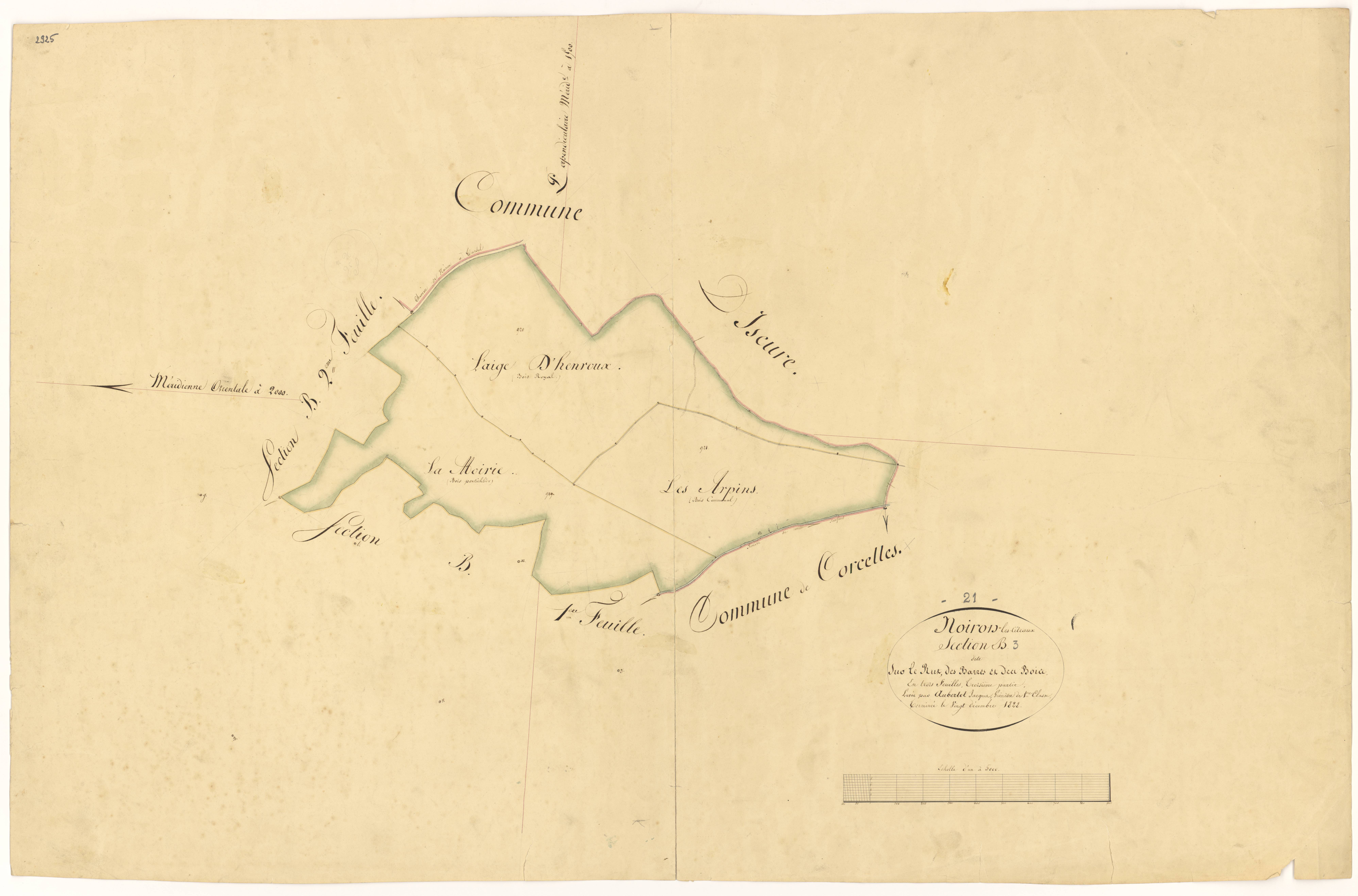 Noiron-sous-Gevrey - Section B3 - 3 P PLAN 457/6