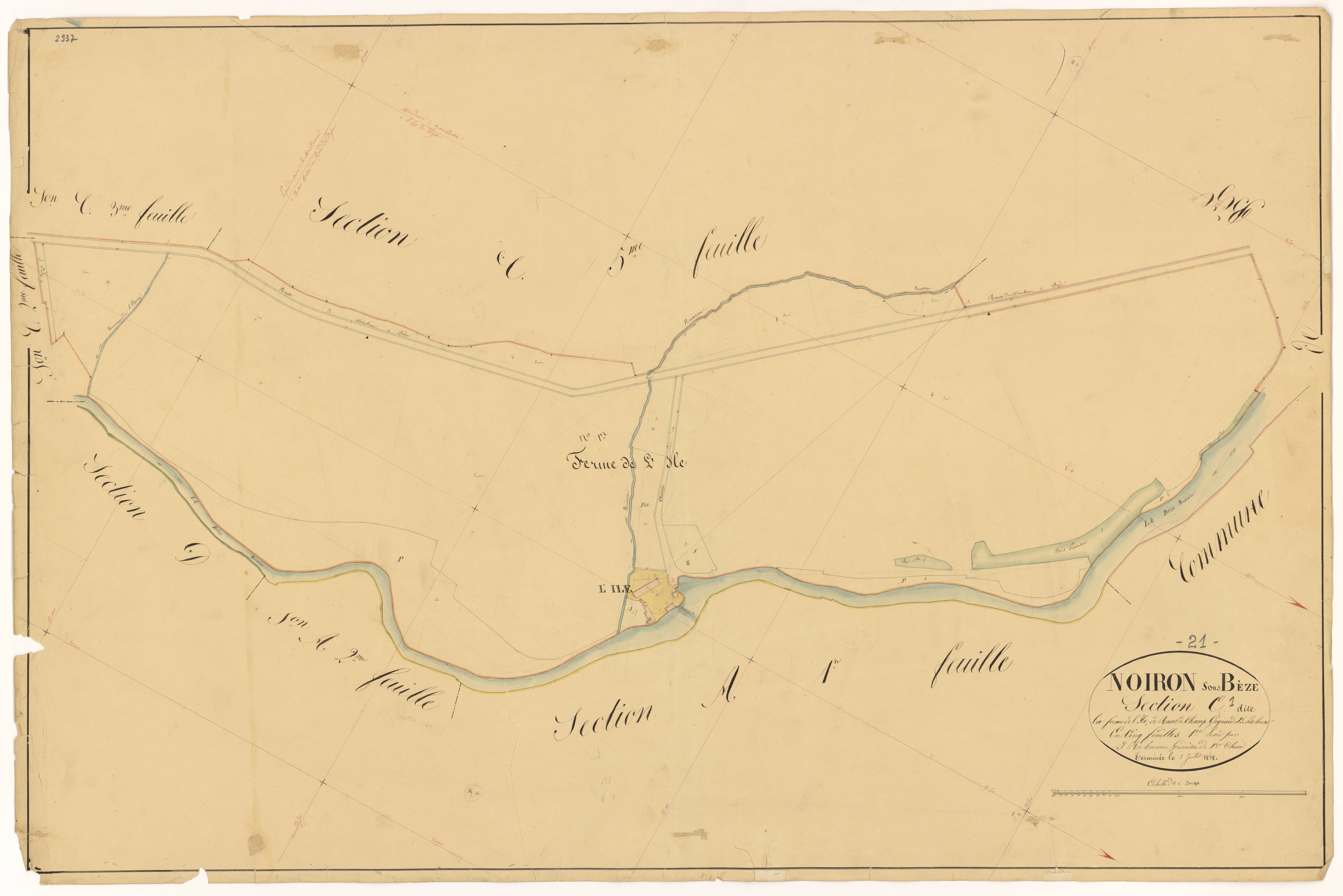 Noiron-sur-Bèze - Section C1 - 3 P PLAN 458/12