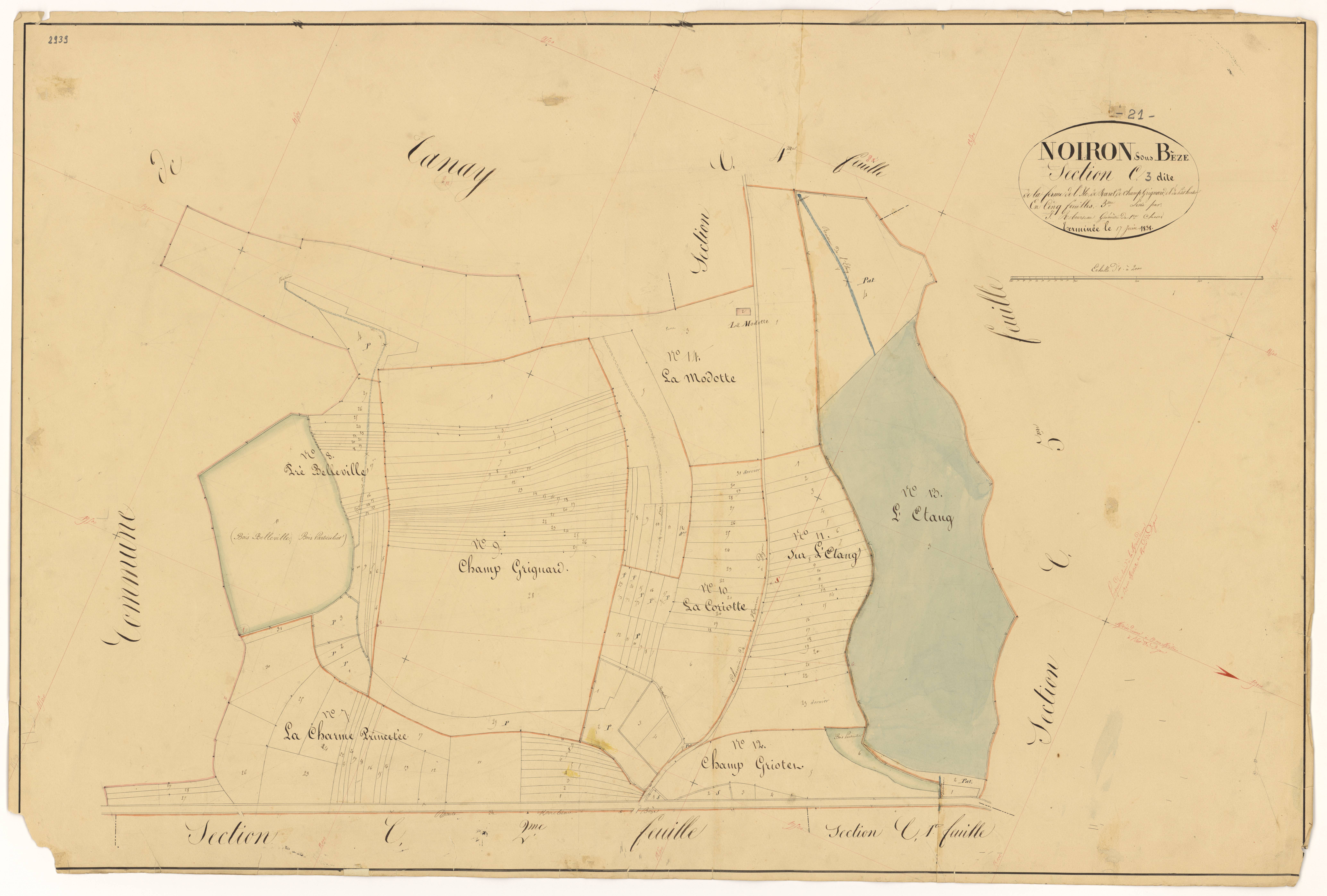 Noiron-sur-Bèze - Section C3 - 3 P PLAN 458/14