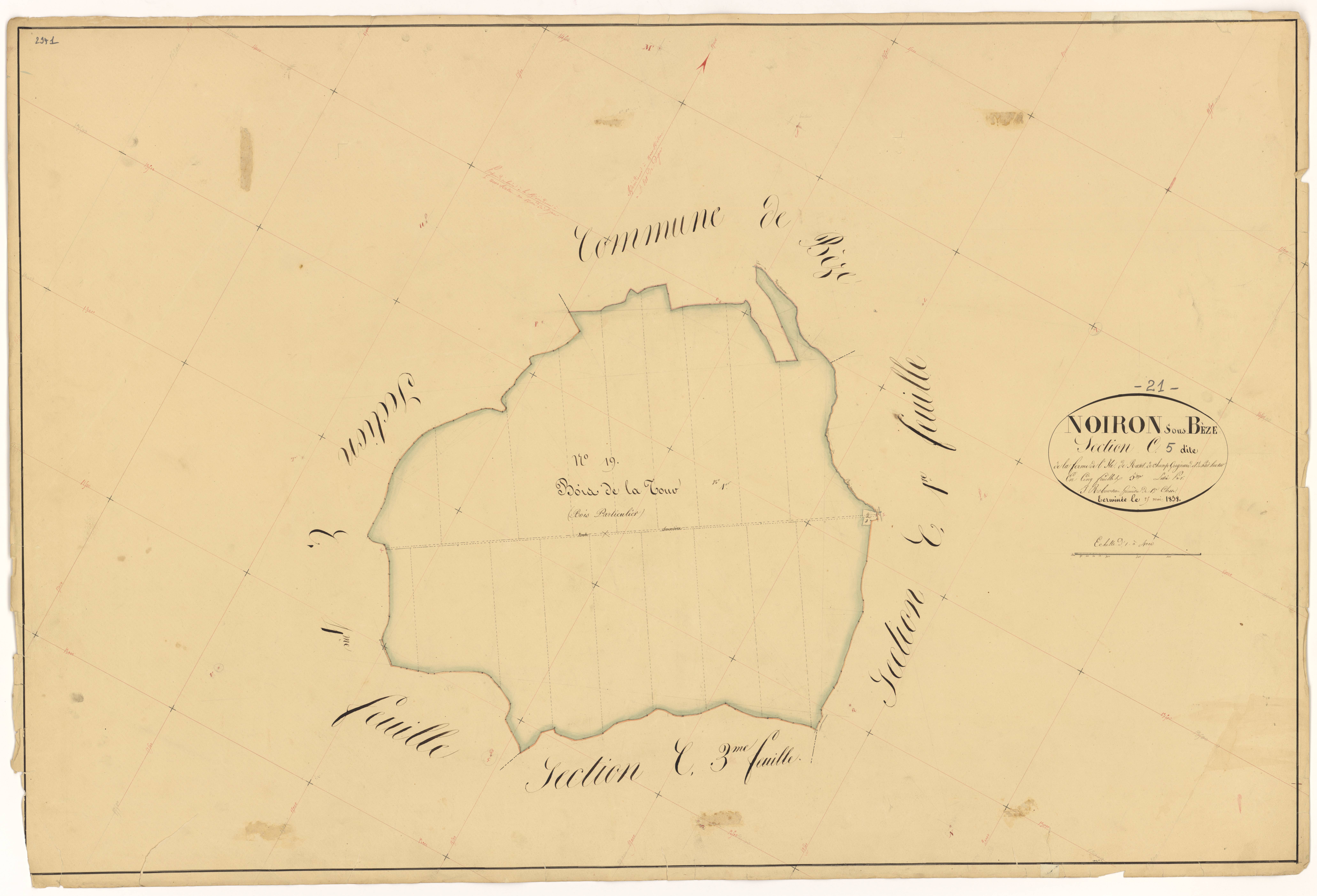 Noiron-sur-Bèze - Section C5 - 3 P PLAN 458/16