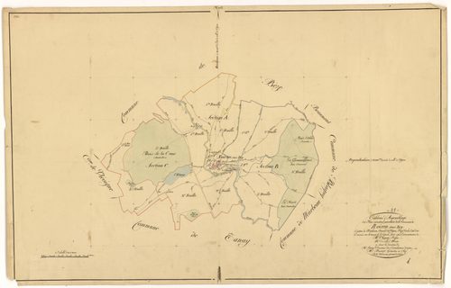 Noiron-sur-Bèze - Tableau d'assemblage - 3 P PLAN 458/1
