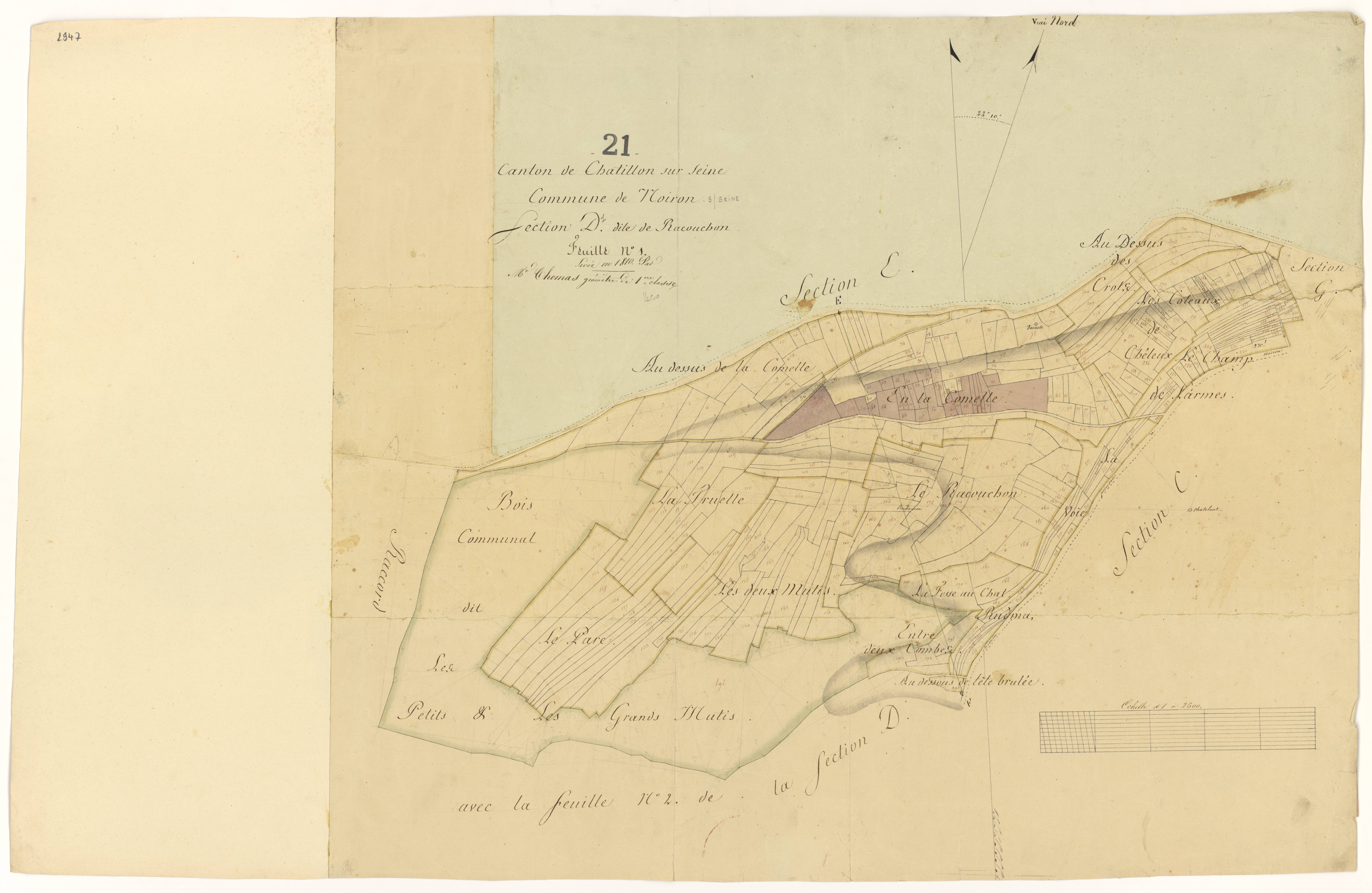 Noiron-sur-Seine - Section D1 - 3 P PLAN 459/4
