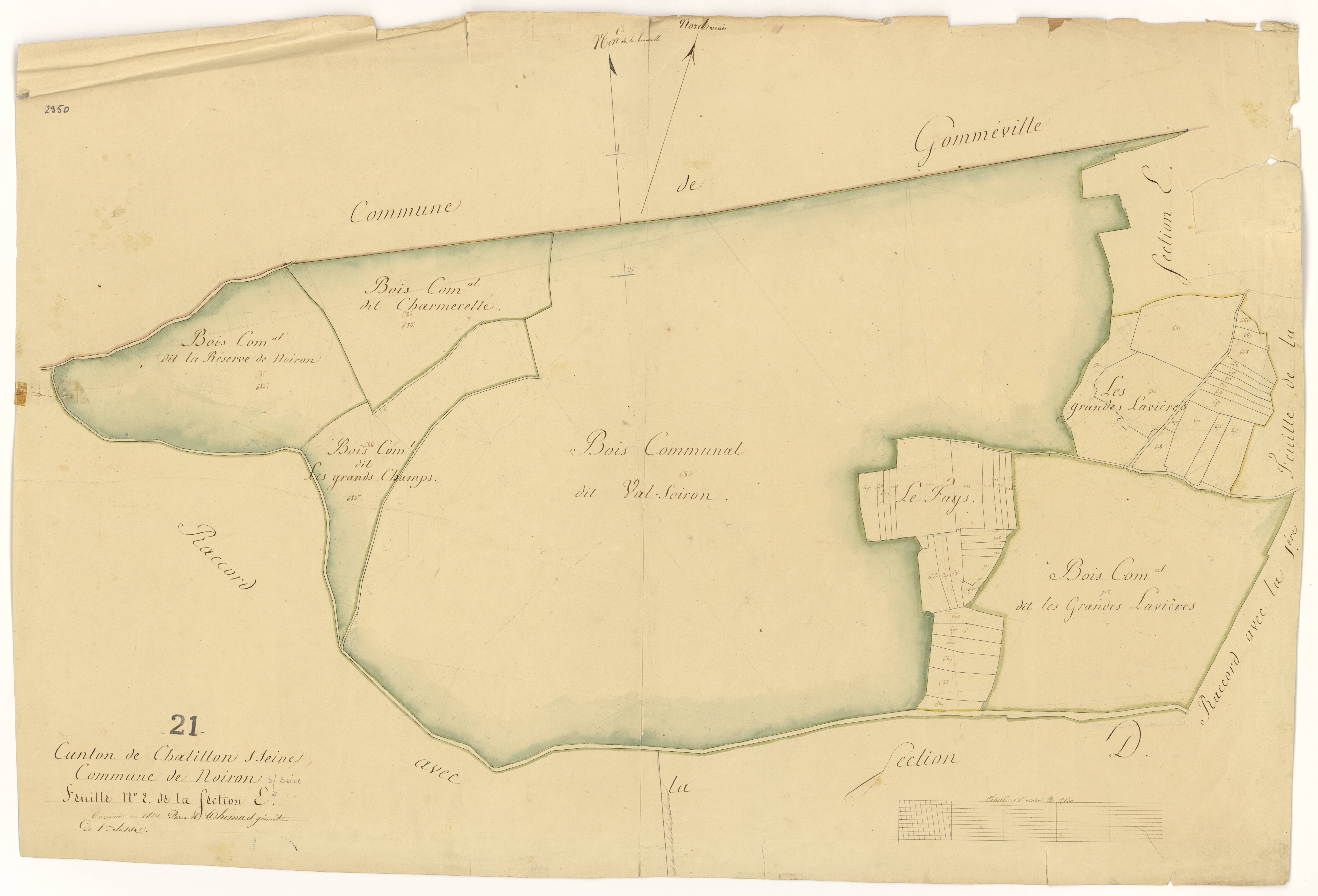 Noiron-sur-Seine - Section E2 - 3 P PLAN 459/7