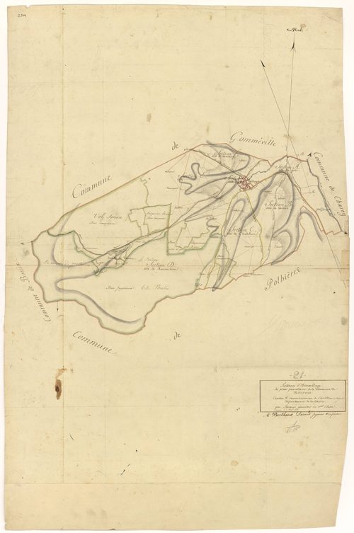 Noiron-sur-Seine - Tableau d'assemblage - 3 P PLAN 459/1