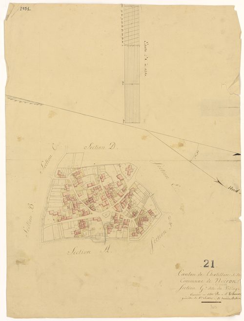 Noiron-sur-Seine - Section G - 3 P PLAN 459/8