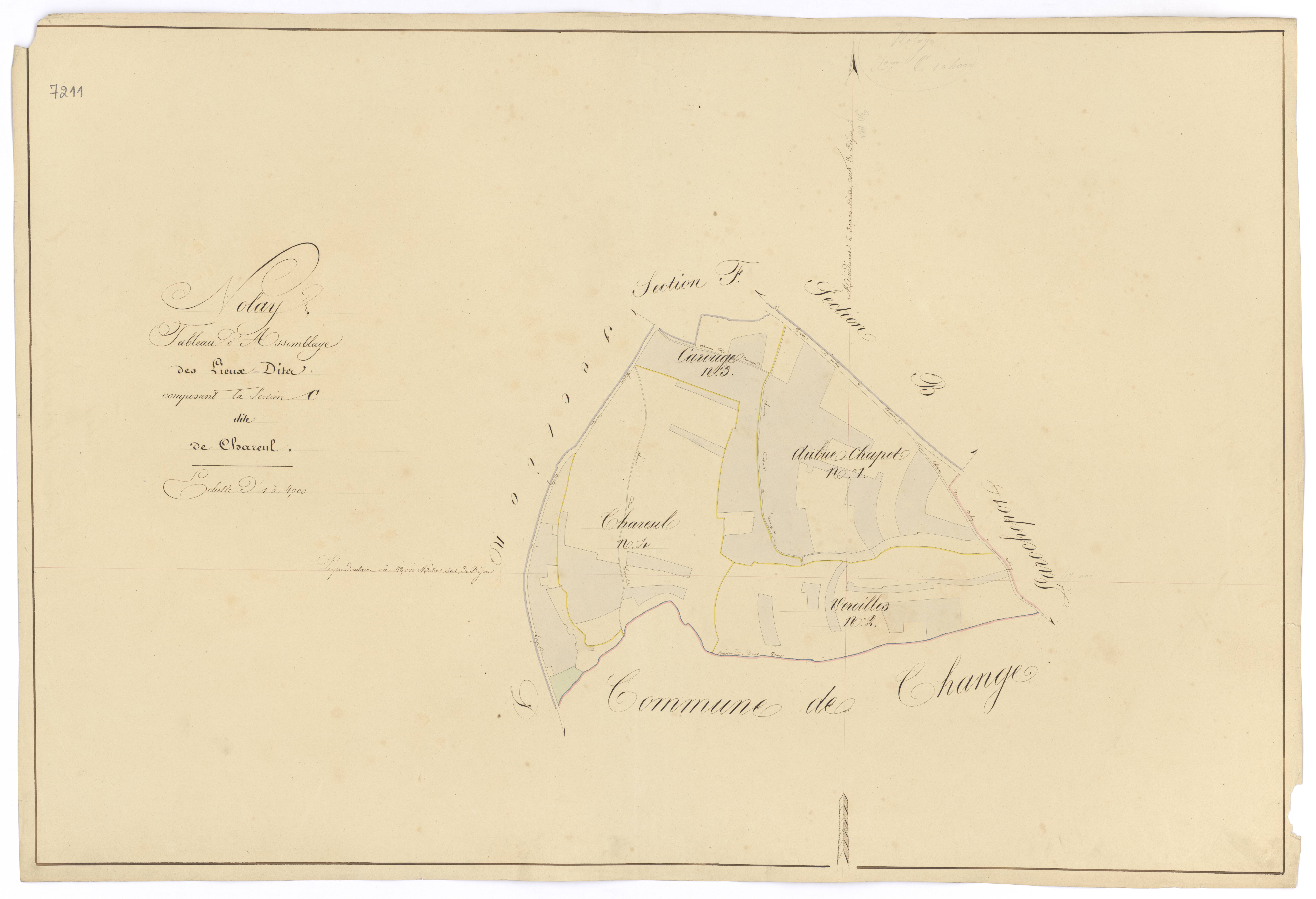 Nolay - Section C (tableau d'assemblage) - 3 P PLAN 460/7