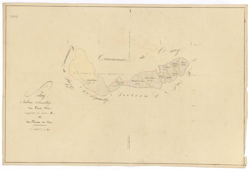 Nolay - Section E (tableau d'assemblage) - 3 P PLAN 460/11
