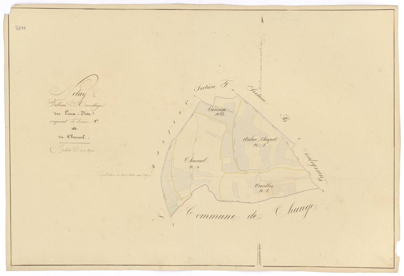 Nolay - Section C (tableau d'assemblage) - 3 P PLAN 460/7