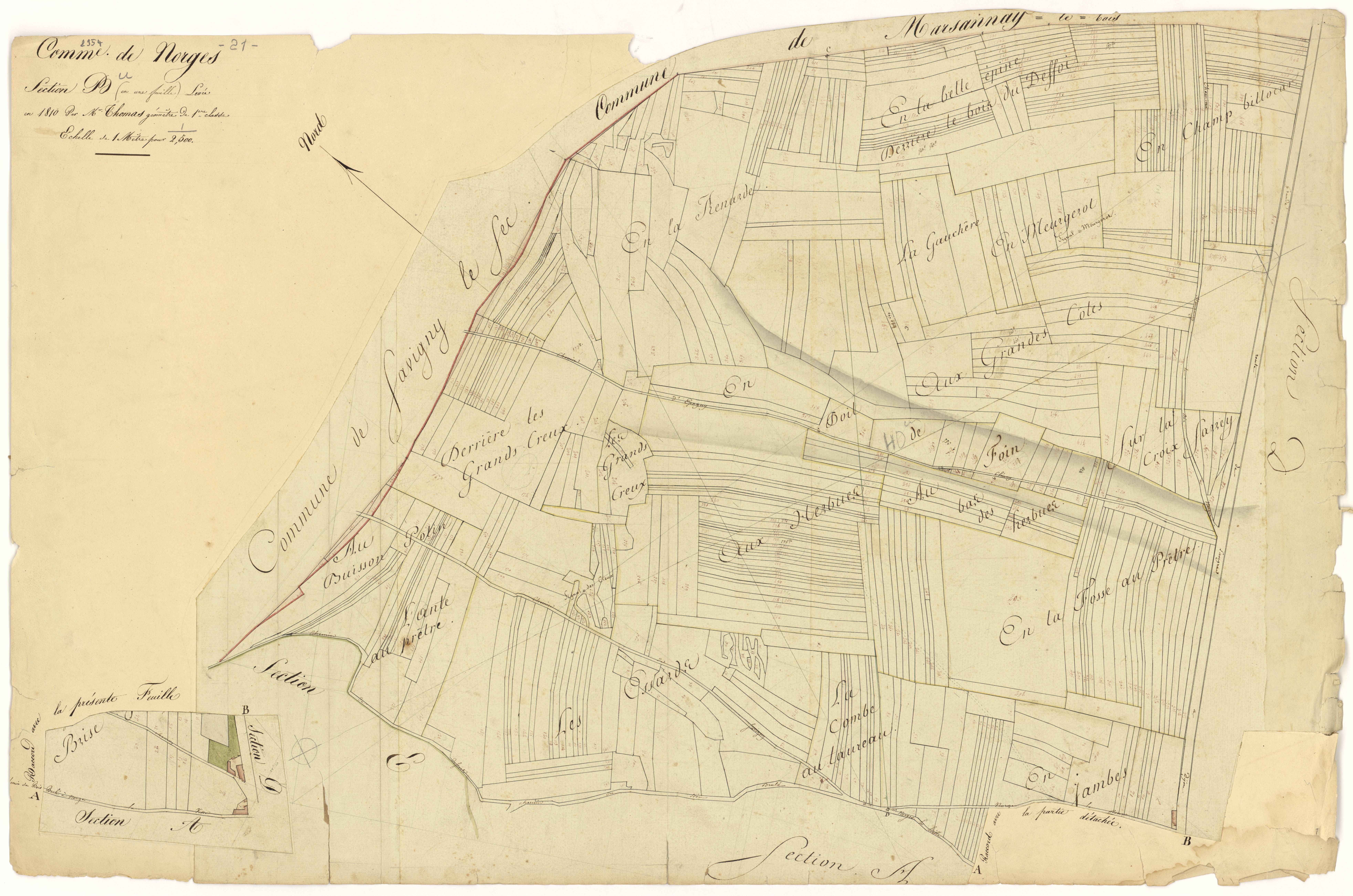 Norges-la-Ville - Section B - 3 P PLAN 461/3