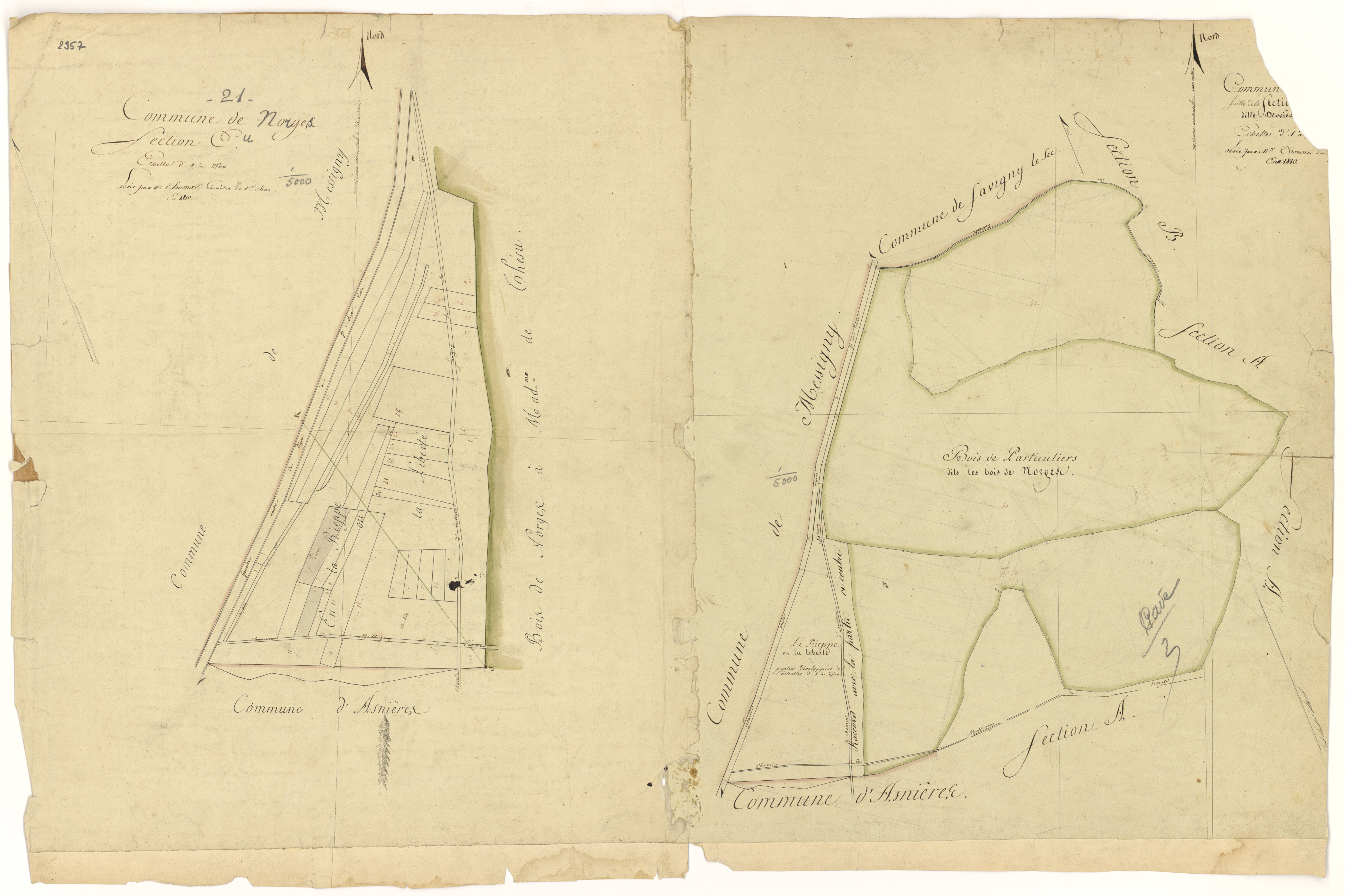 Norges-la-Ville - Sections E et F - 3 P PLAN 461/6