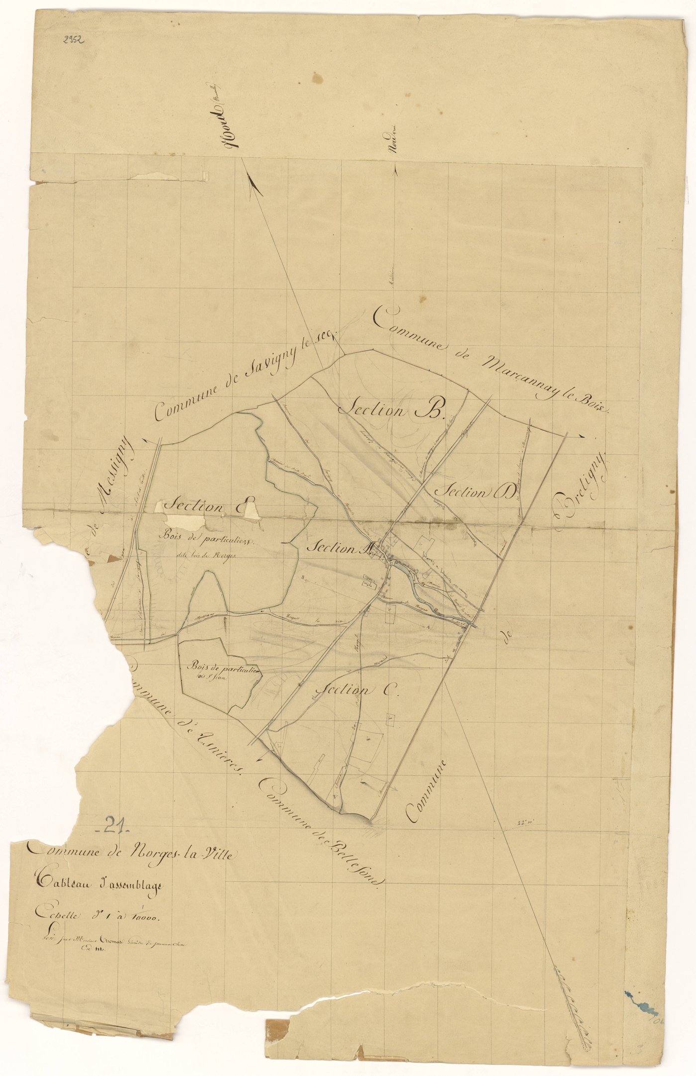Norges-la-Ville - Tableau d'assemblage - 3 P PLAN 461/1