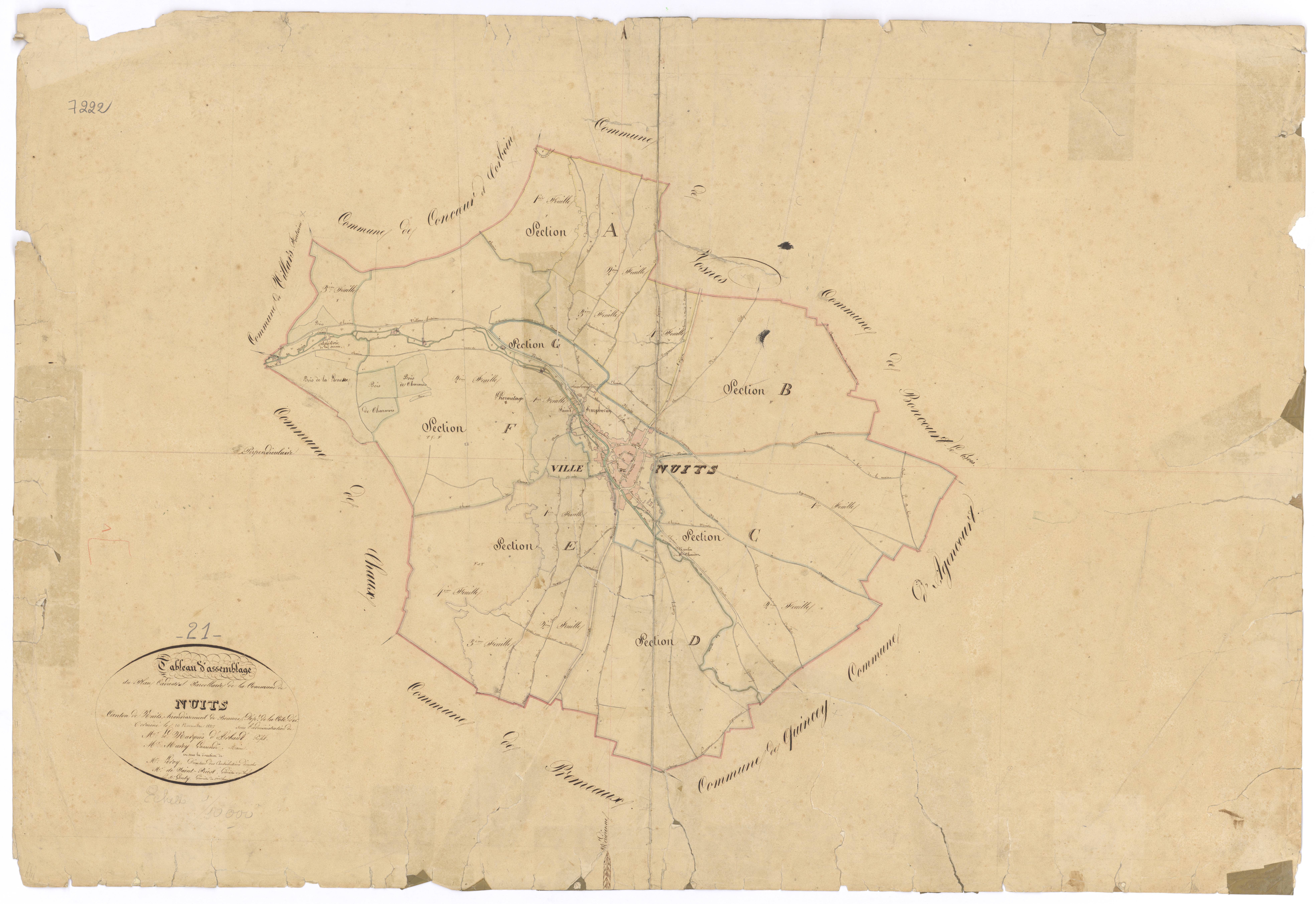 Nuits-Saint-Georges - Tableau d'assemblage - 3 P PLAN 463/1