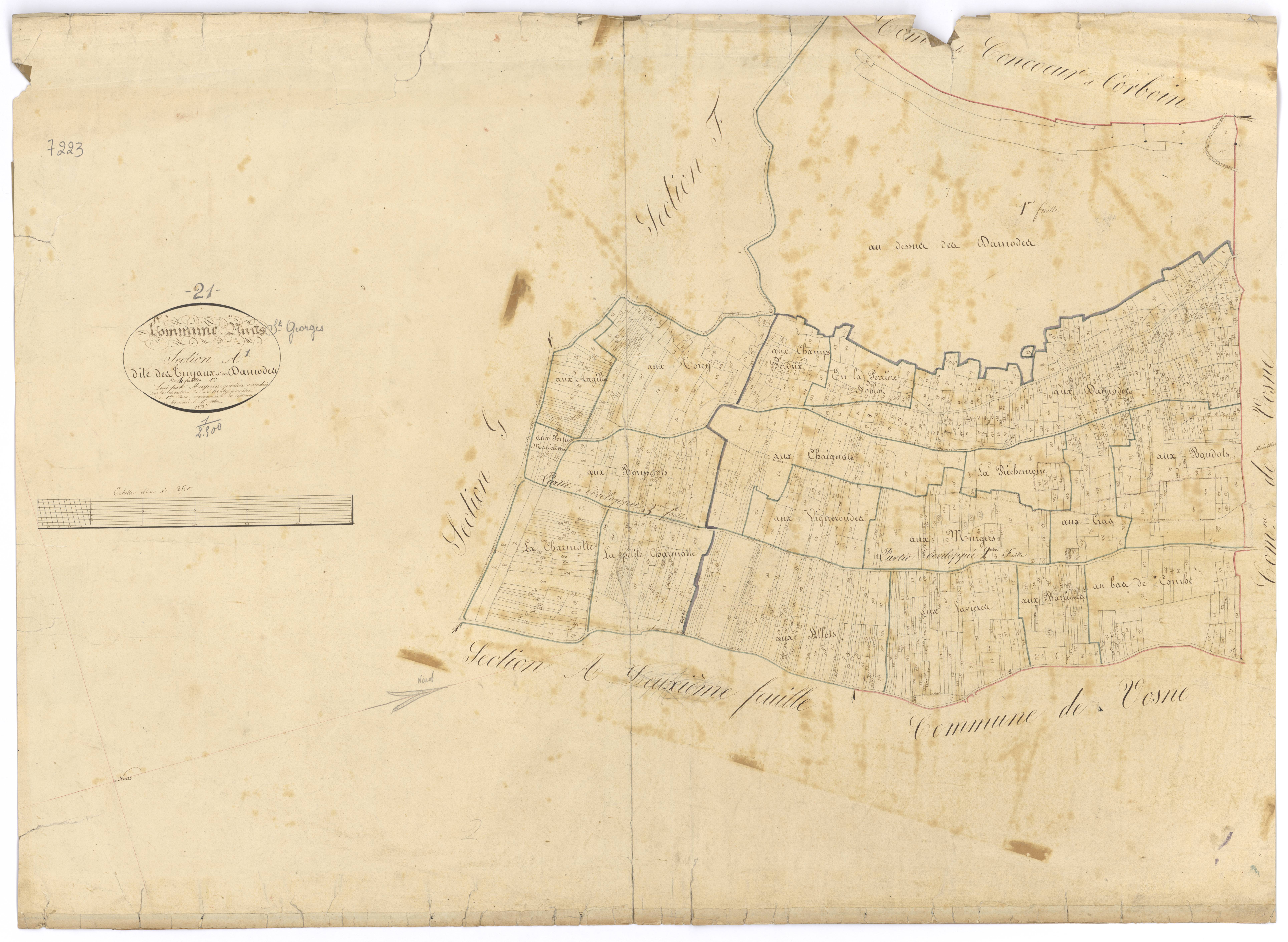 Nuits-Saint-Georges - Section A1 - 3 P PLAN 463/2