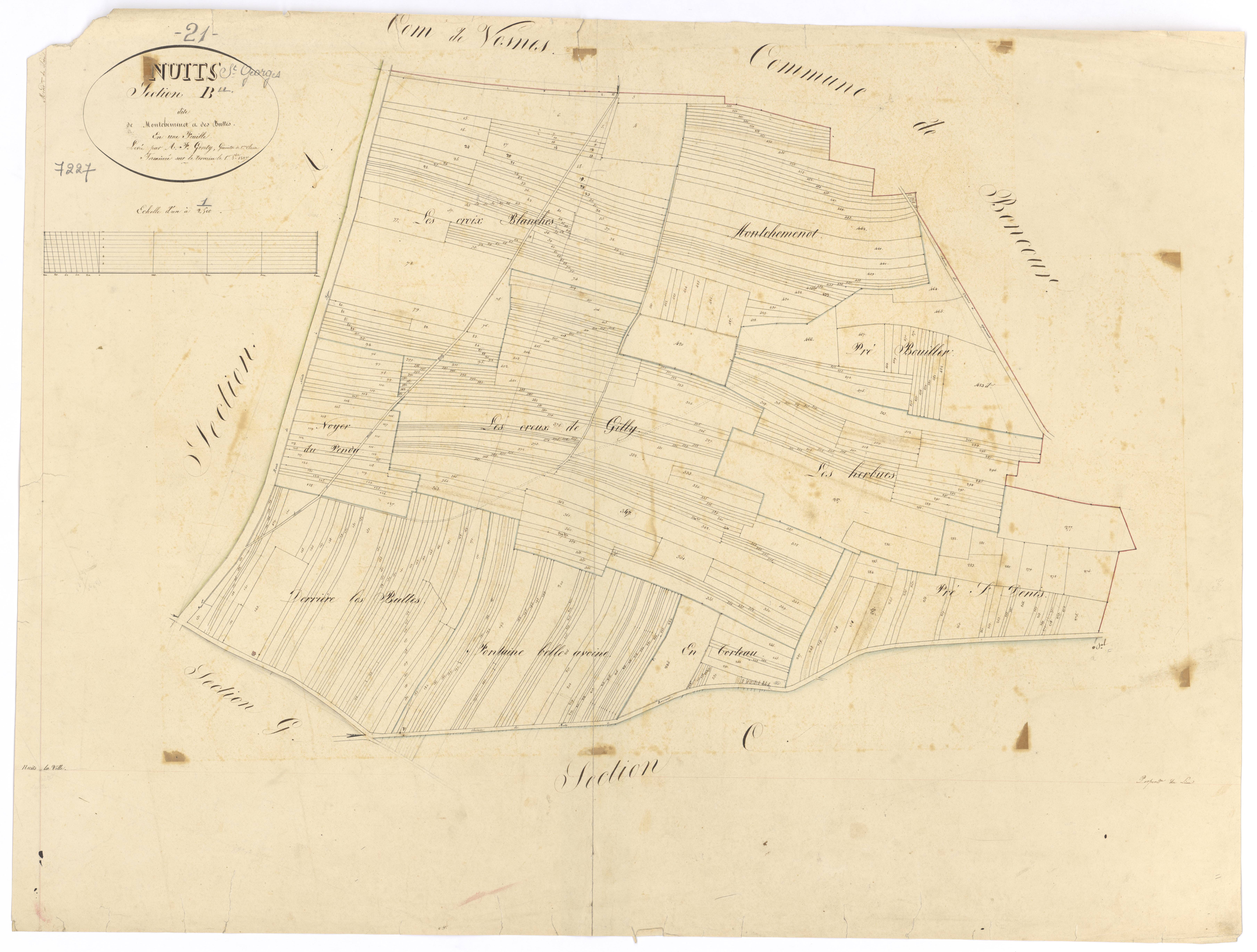 Nuits-Saint-Georges - Section B - 3 P PLAN 463/6